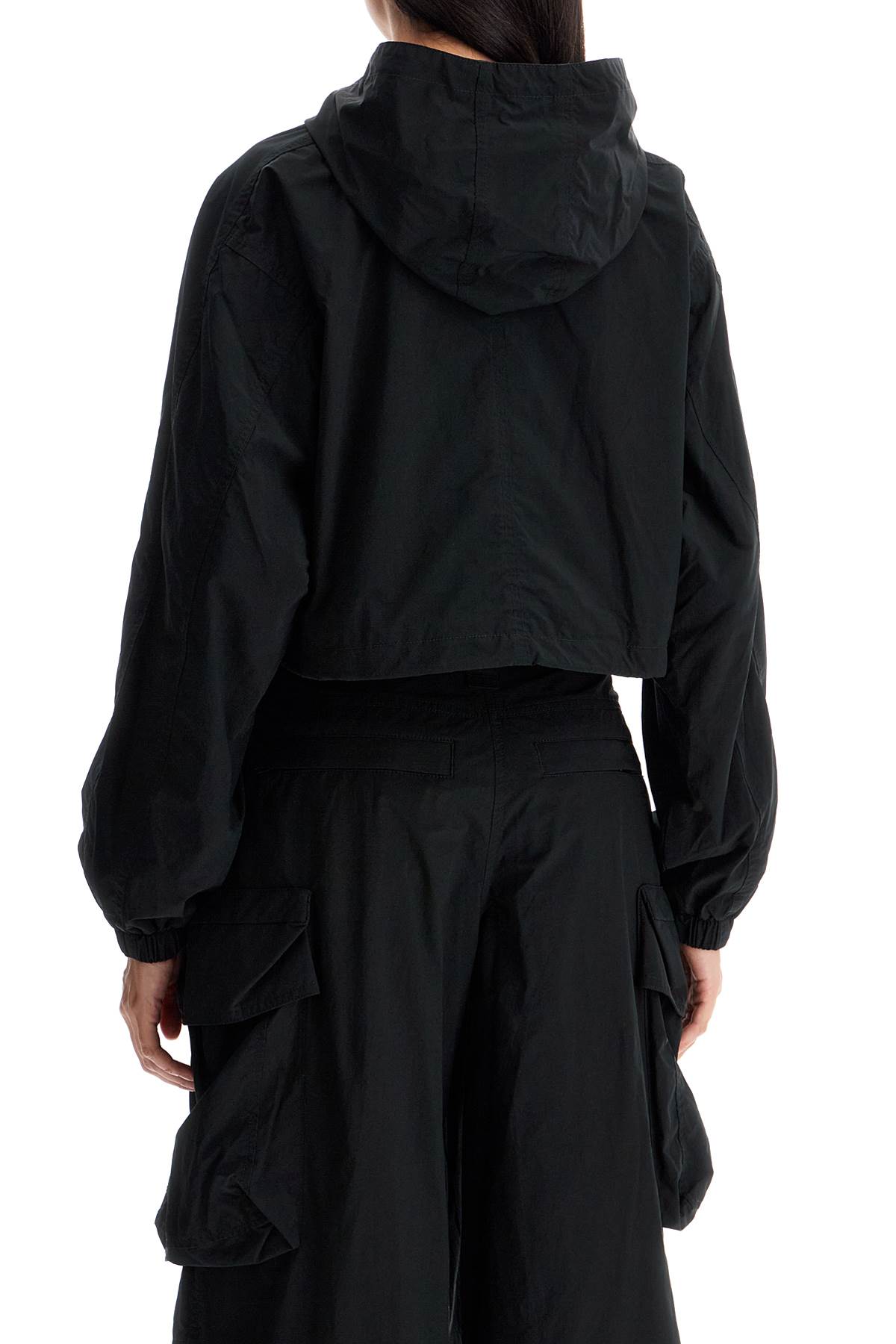 Shop Alexander Wang Cropped Hooded Jacket With In Black (black)