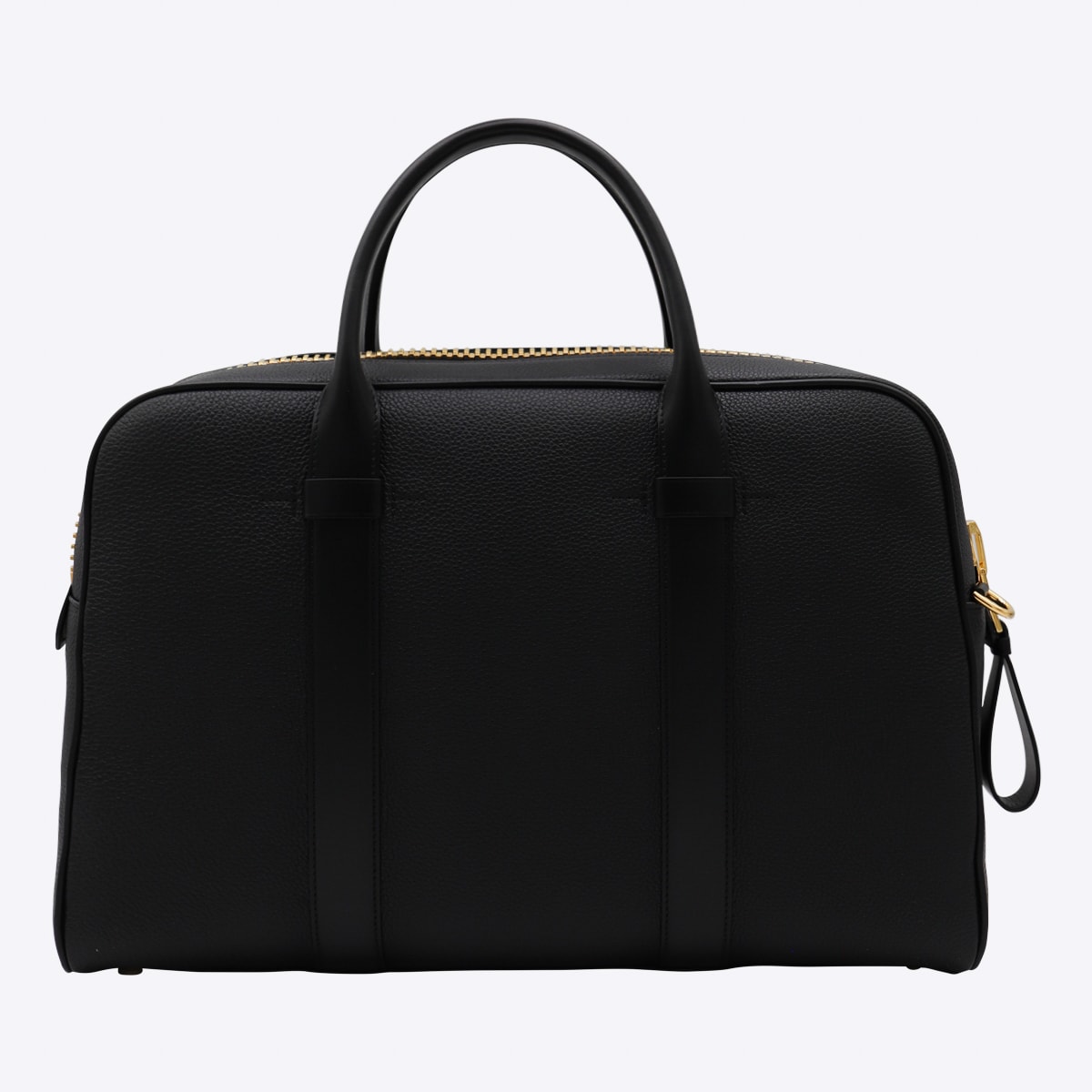 Tom Ford Black Leather Shoulder Bag In Black