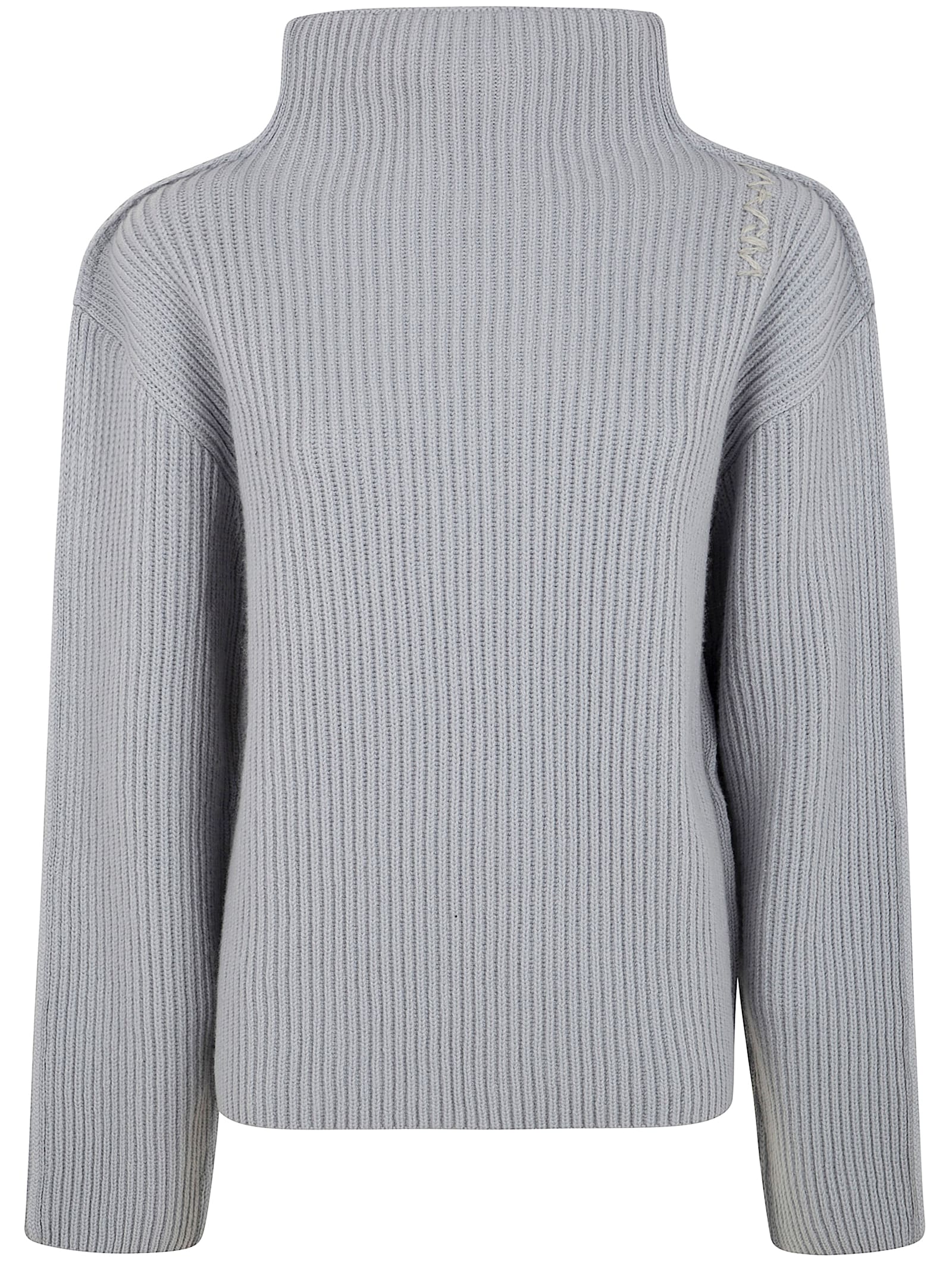 Marni Ribbed Stitch Turtleneck Sweater In Tonic