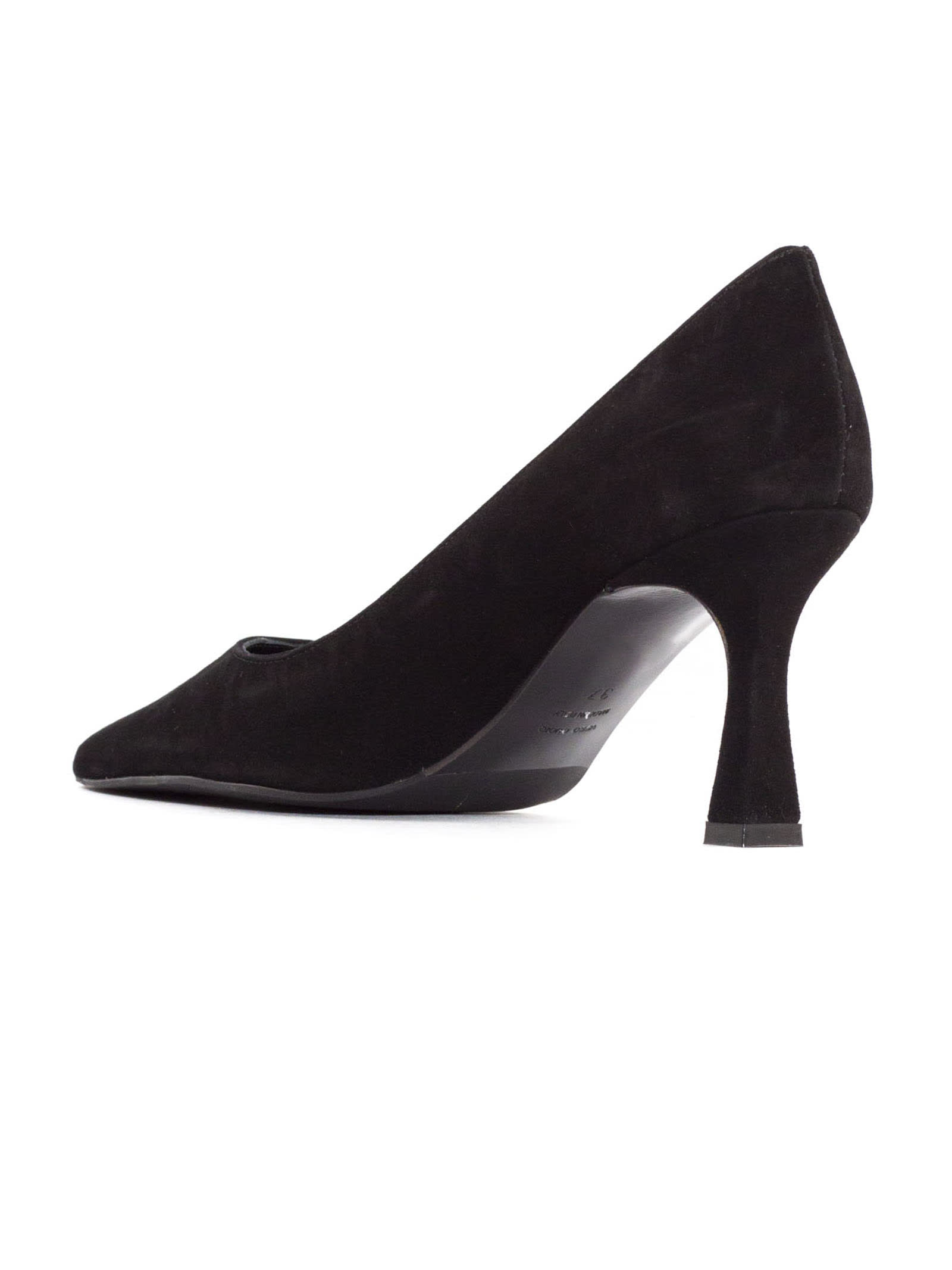 Shop Roberto Festa Black Suede Kate Pumps