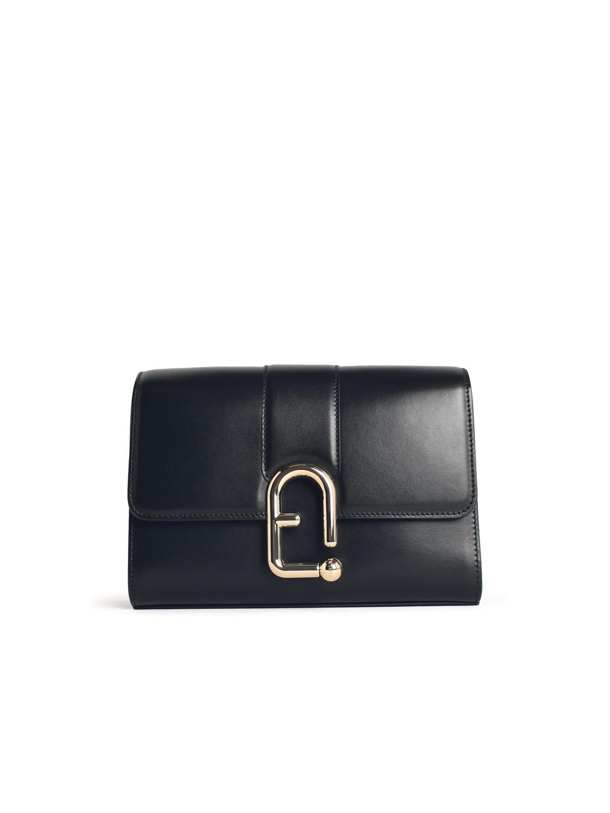 Furla Small Urban Leather Crossbody Bag In Black