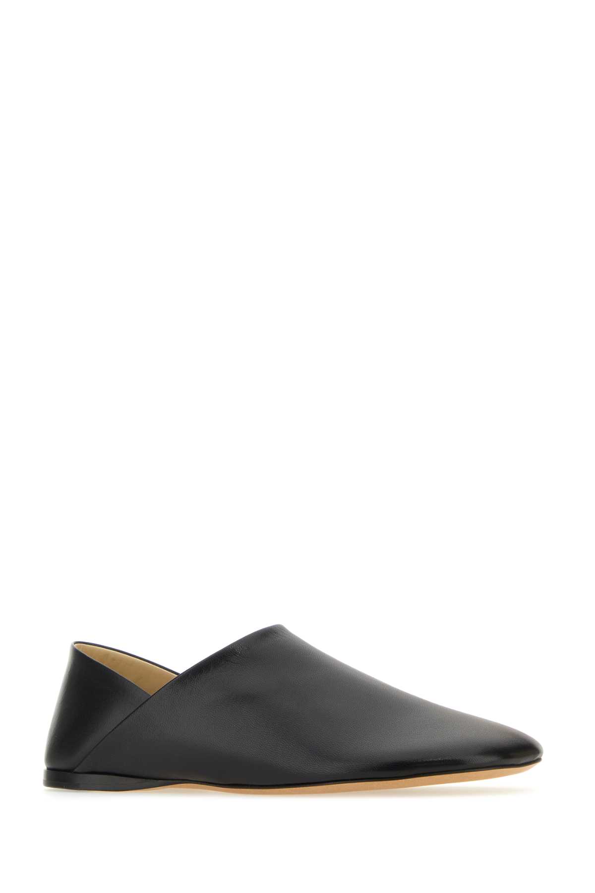 Shop Loewe Black Leather Toy Loafers