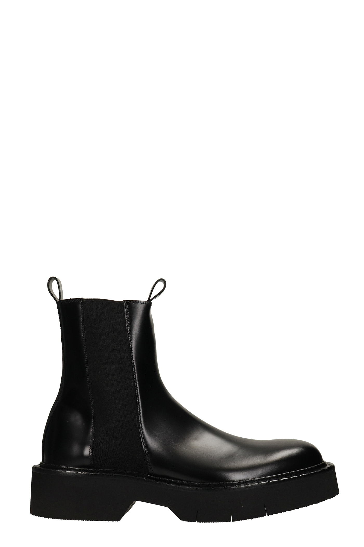 Cesare Paciotti Tronchetti Ankle Boots In Black Leather