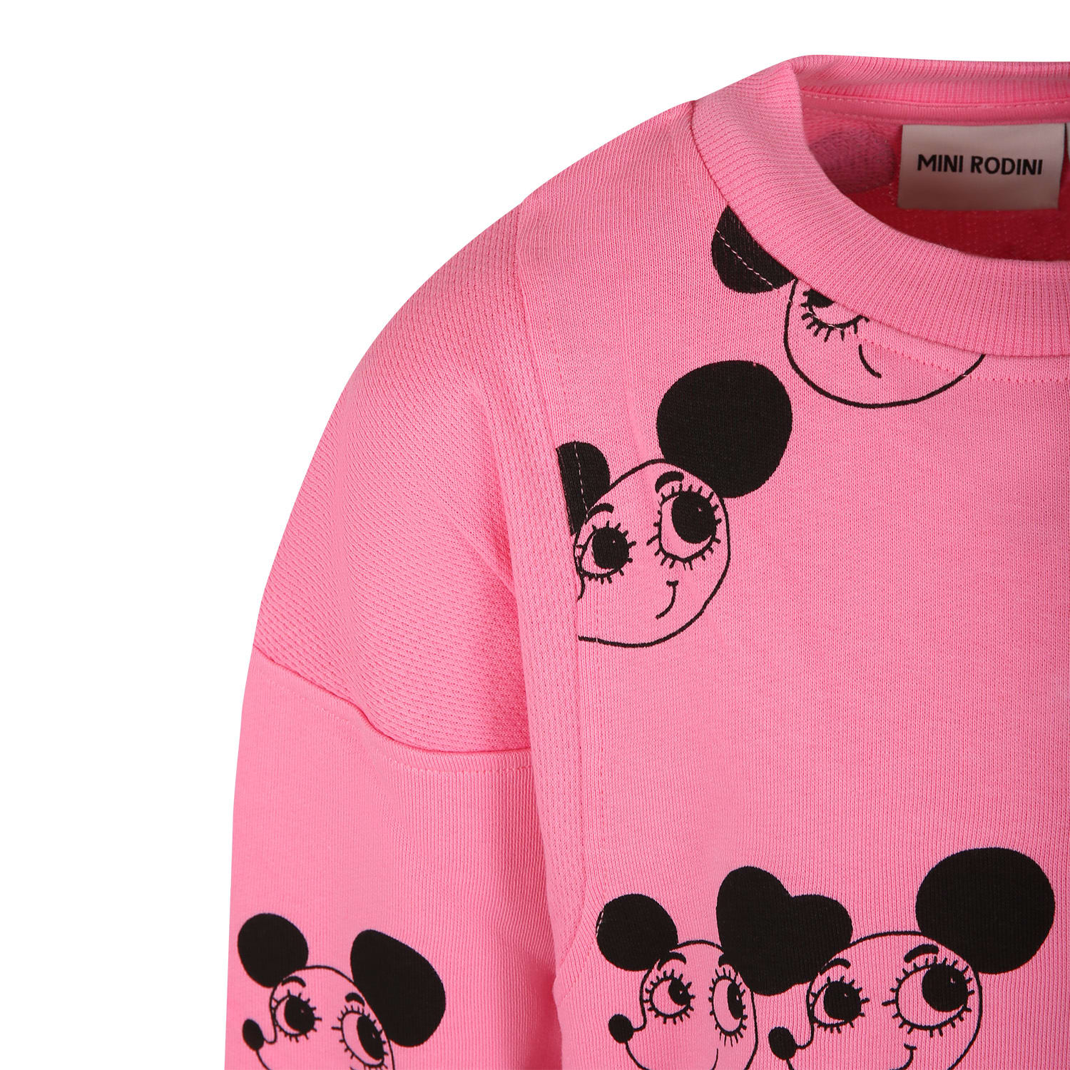 Shop Mini Rodini Pink Sweatshirt For Girl With Mice