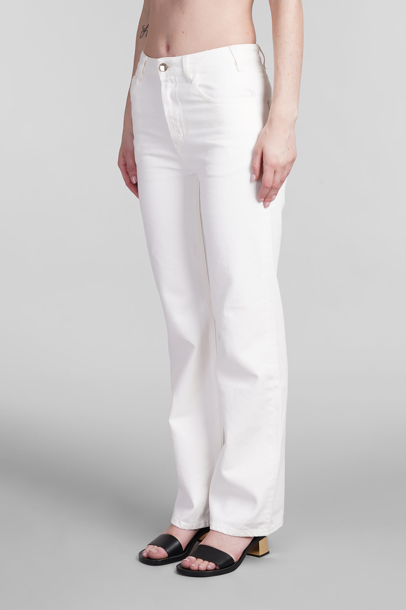 Shop Chloé Jeans In White Cotton