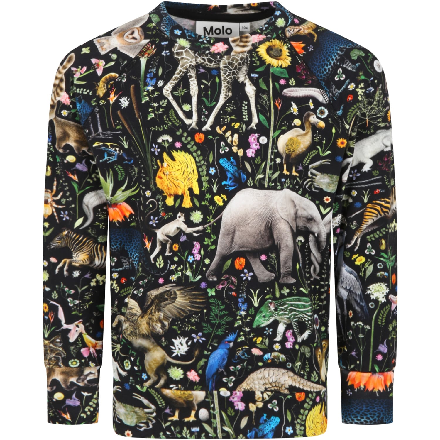 Molo Black Sweatshirt For Kids With Animals