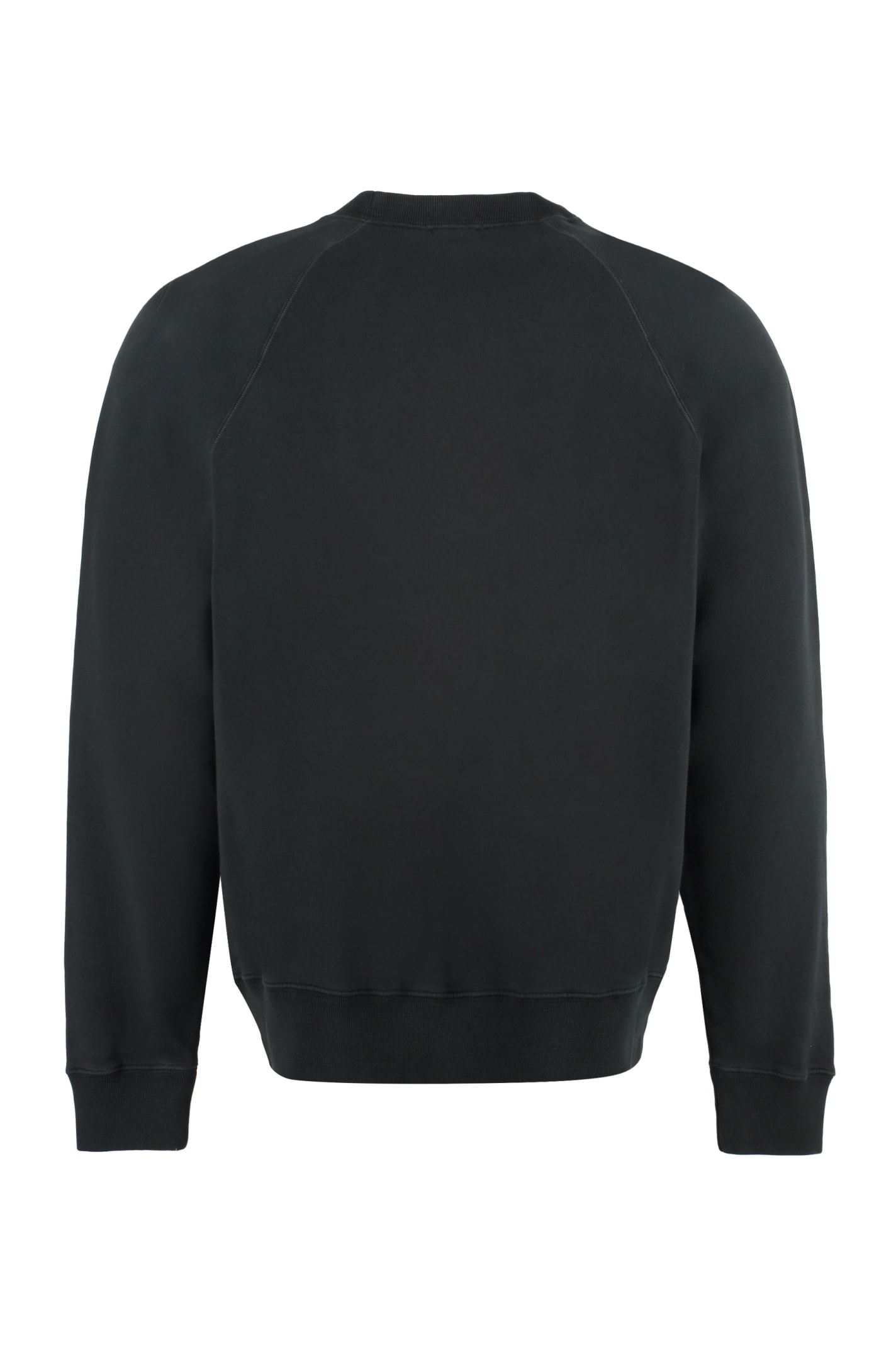 Shop Tom Ford Cotton Crew-neck Sweatshirt In Black