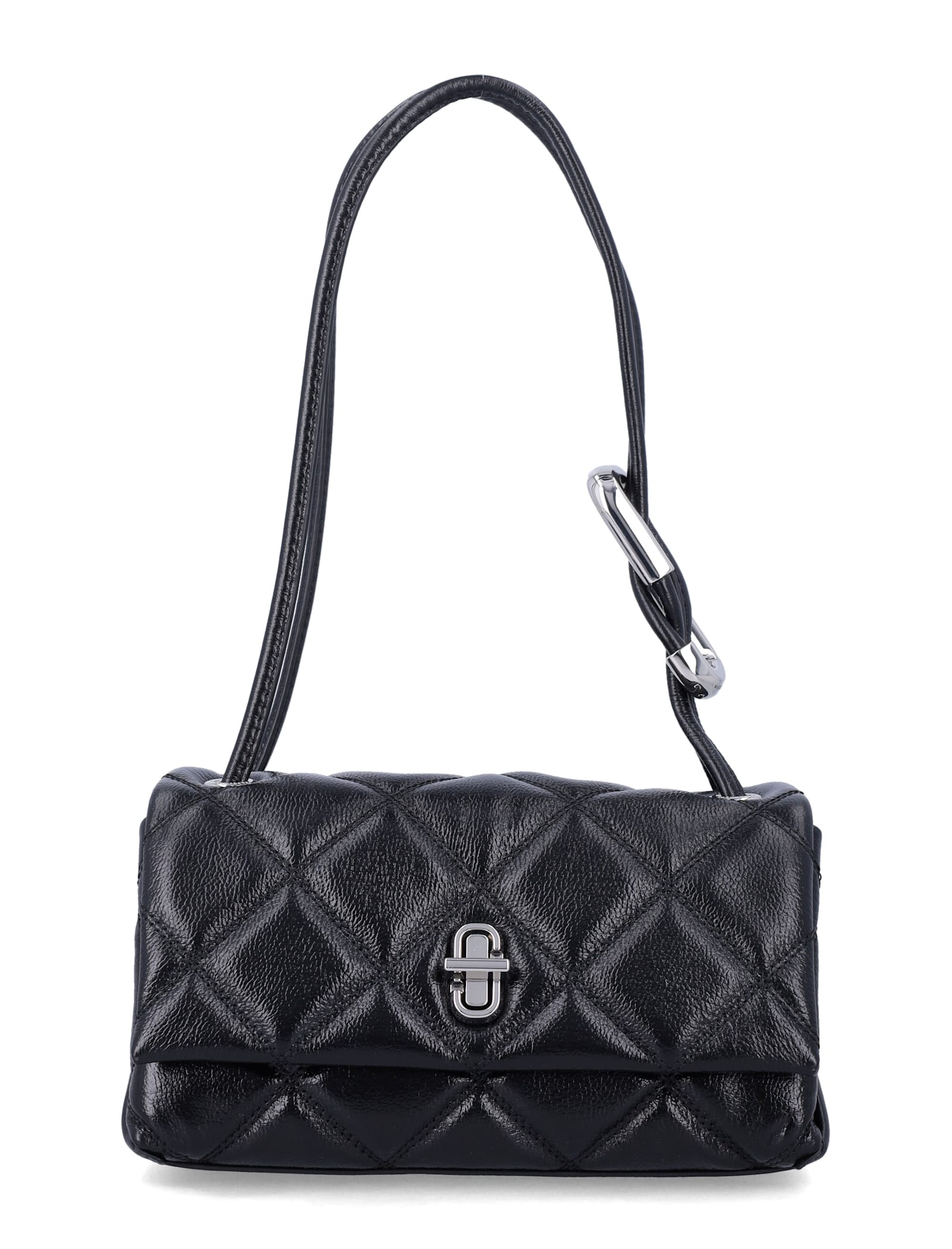 Marc Jacobs Quilted Mini Dual Leather Shoulder Bag In Orange