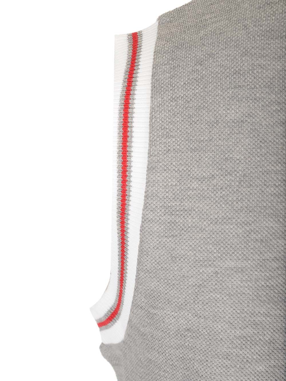 Shop Thom Browne Cotton Pique Tennis Dress In Grey