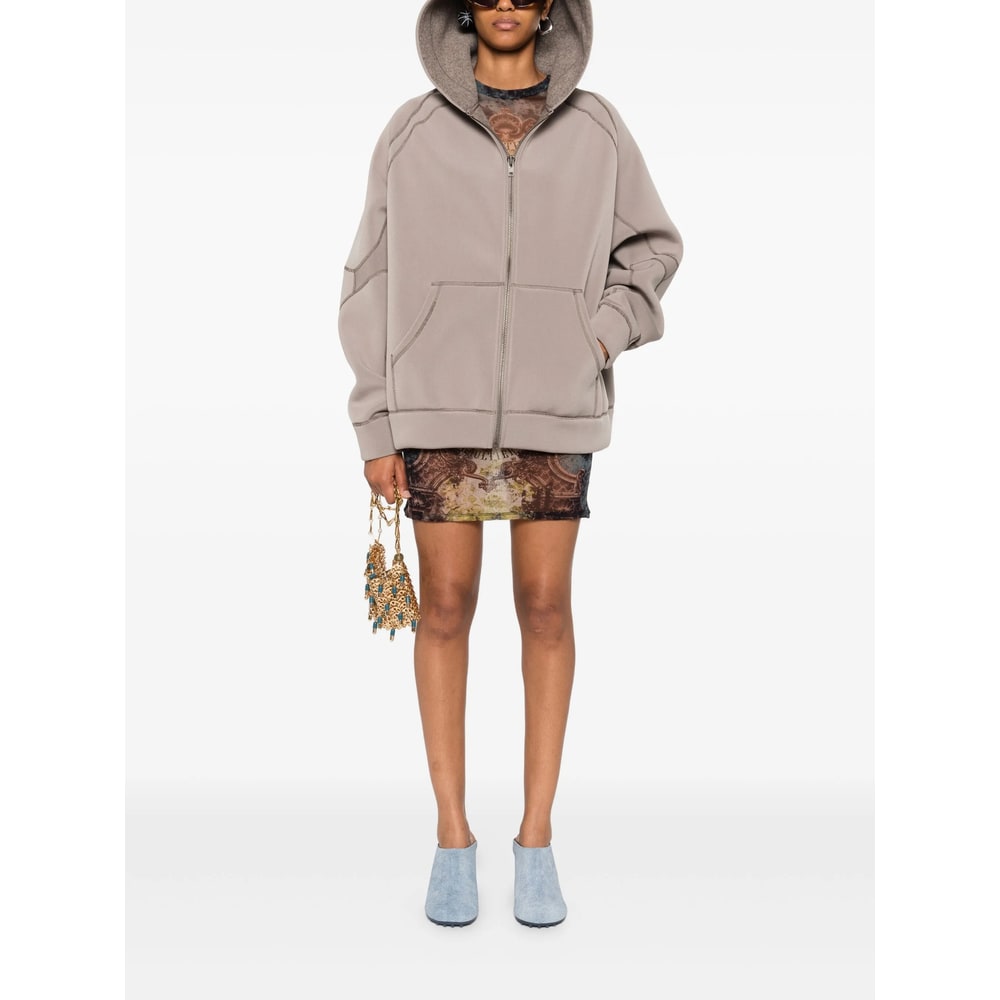 Ottolinger Contrast-stitch Hooded Jacket In Neutral