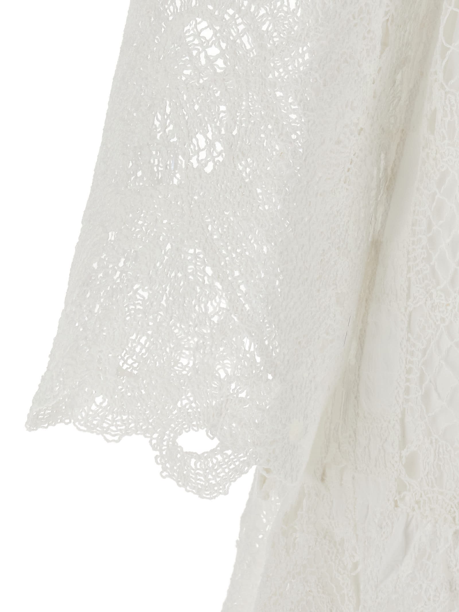 Pinko Sheer Halter Neck Flared Hem Dress