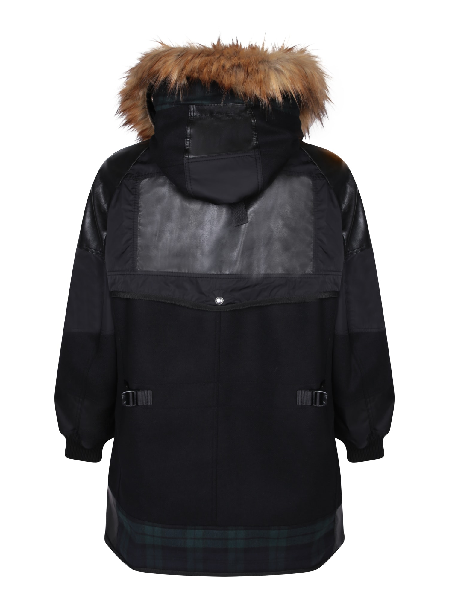 Shop Junya Watanabe Panelled Design Black Jacket