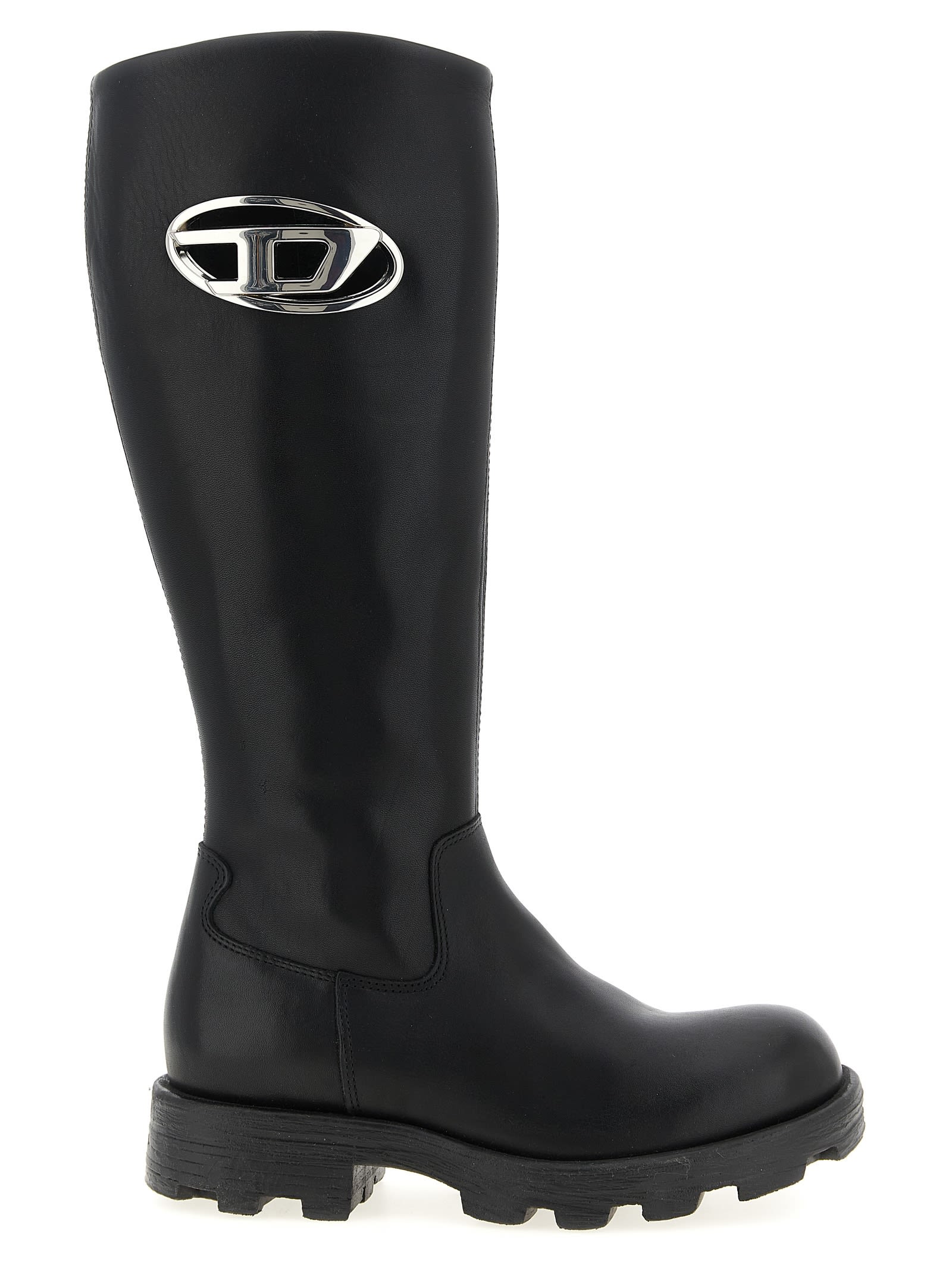 Diesel Black D-hammer Hb D W Tall Boots In Black