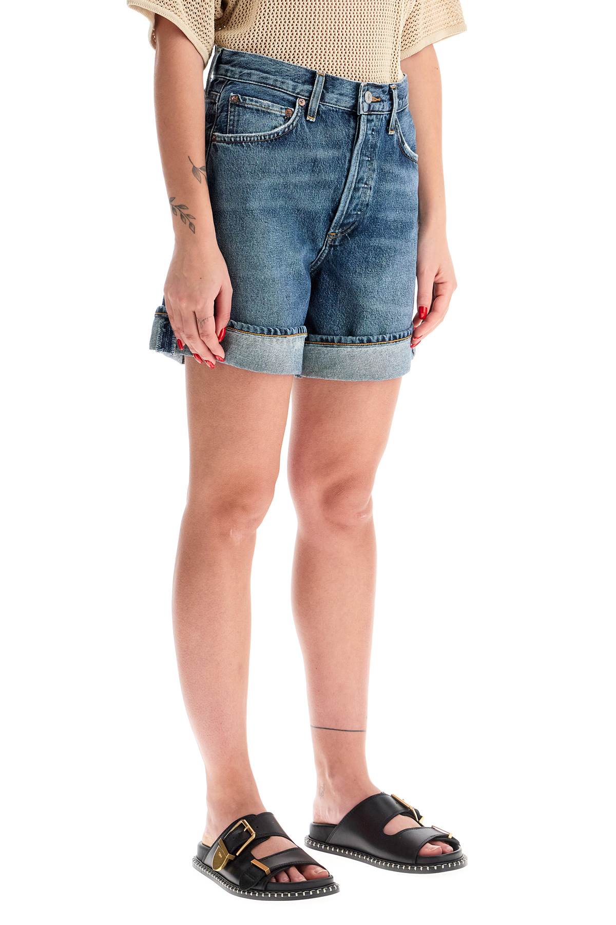 Shop Agolde Womens Denim Shorts For In Control (blue)