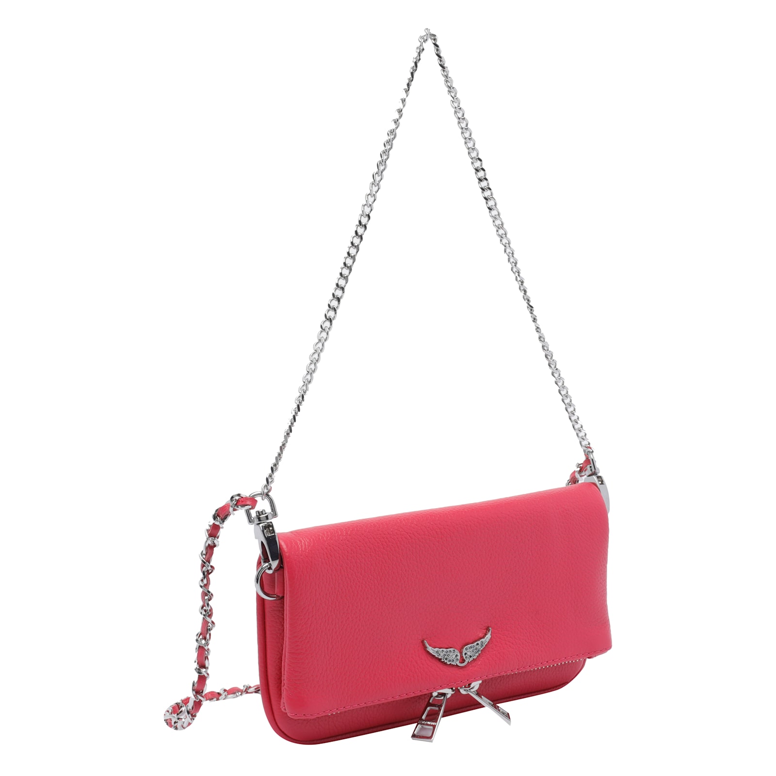 Zadig & Voltaire Crossbody Bag With Chain And Straps In Pink