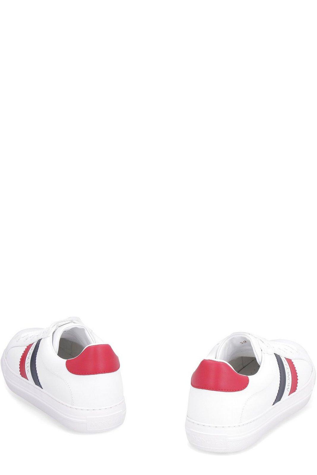 Shop Moncler Stripe-detail Low-top Sneakers In White