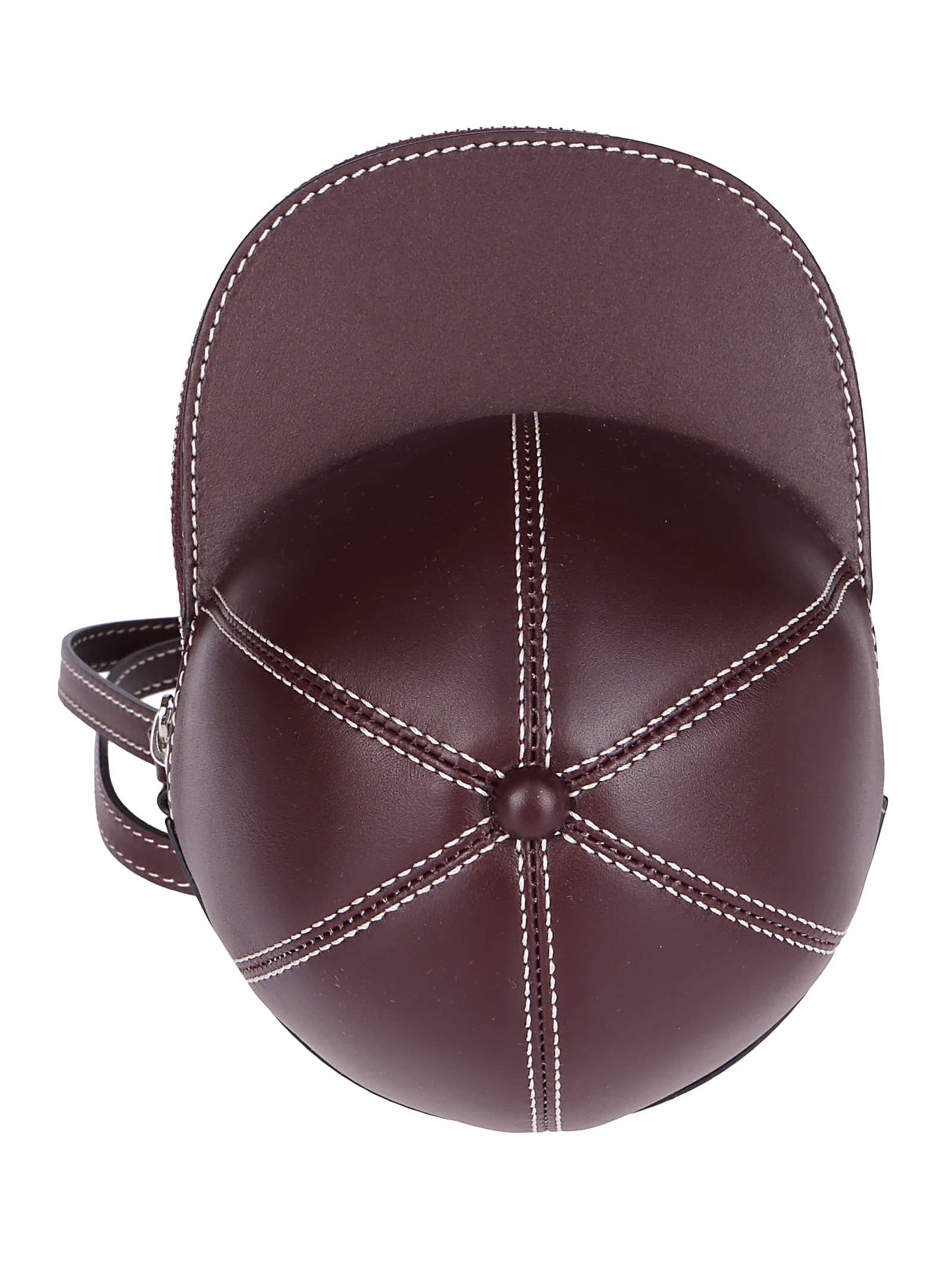 J.W. Anderson Bordeaux Leather Cap Crossbody Bag