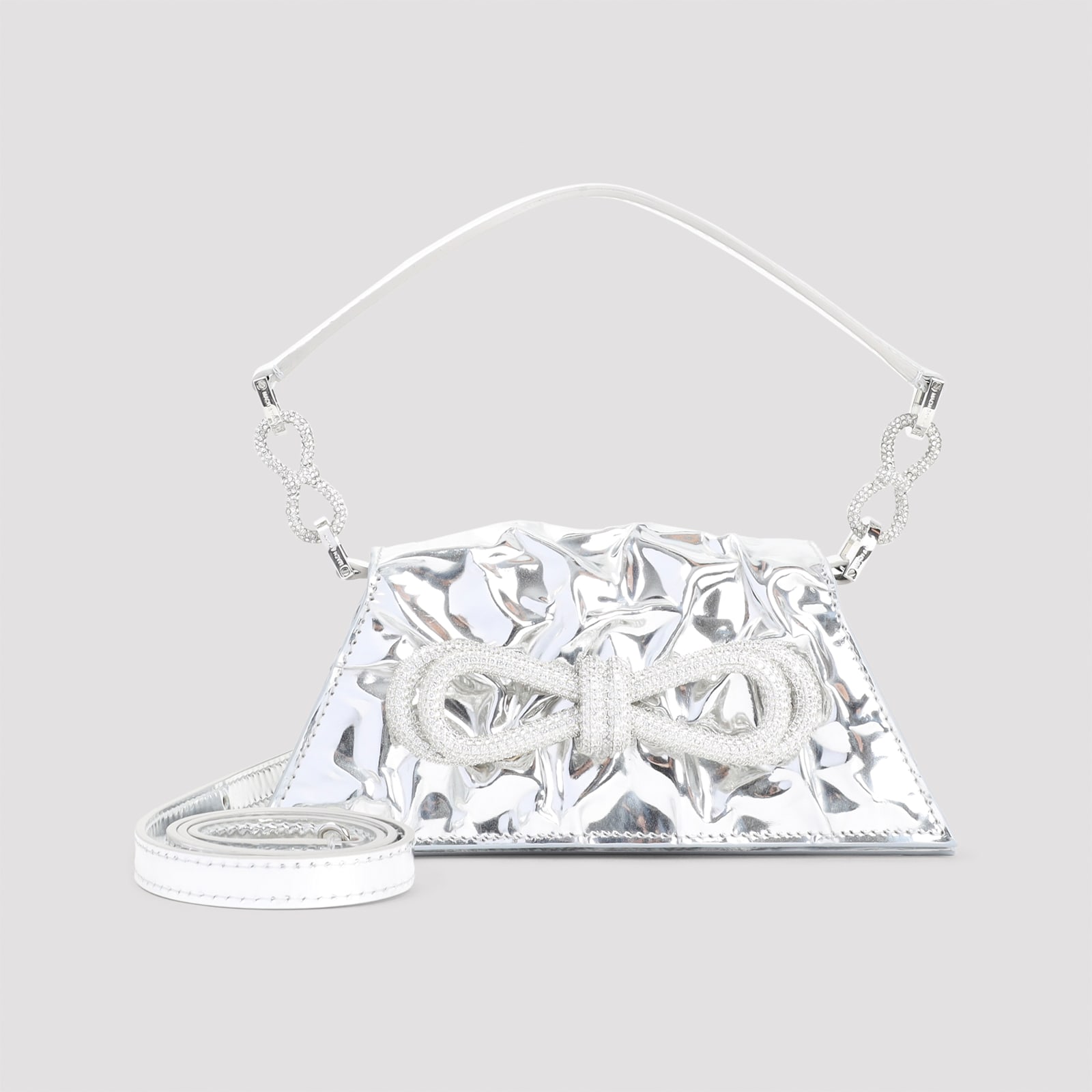 Mach & Mach Double Bow Samantha Silver In Silver