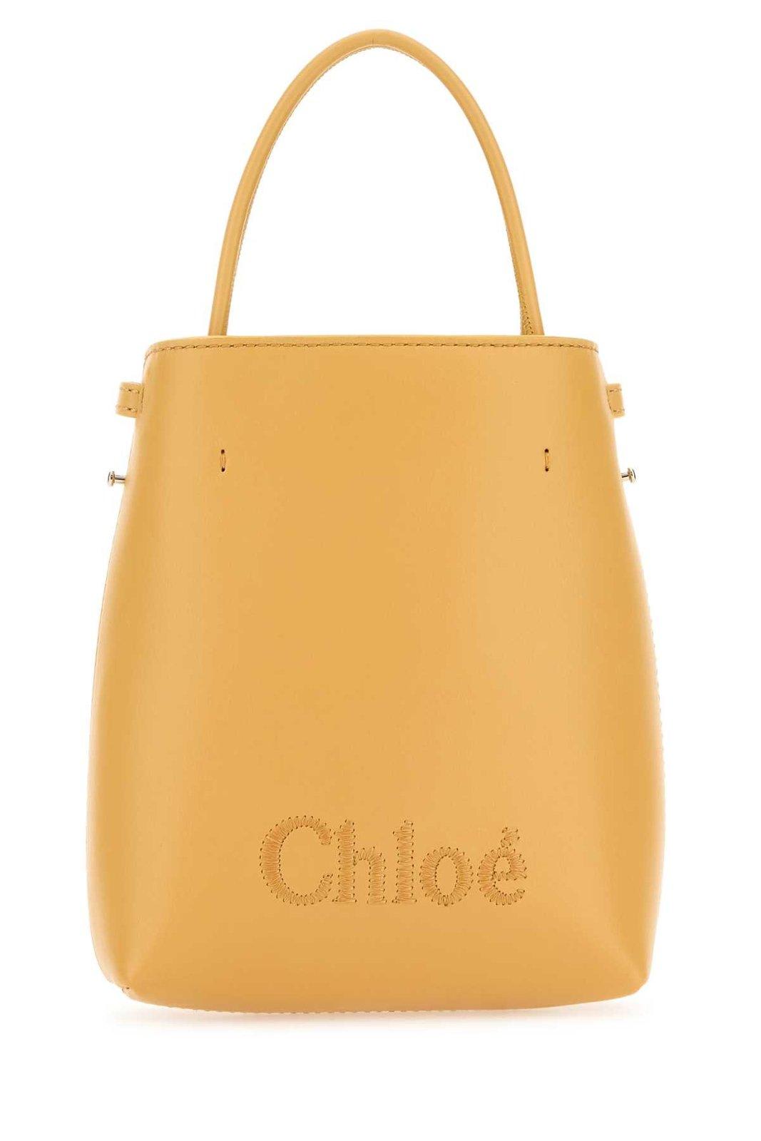 Shop Chloé Sense Micro Tote Bag In Yellow