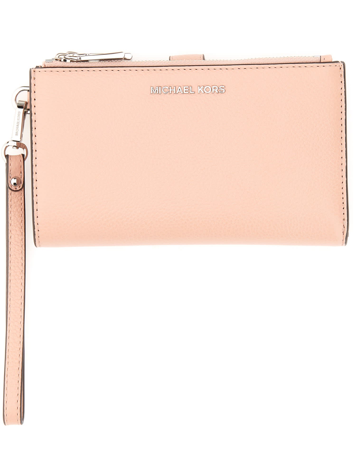 Michael Kors Pink Leather Studded Zip Around Wallet Michael Kors  TLC