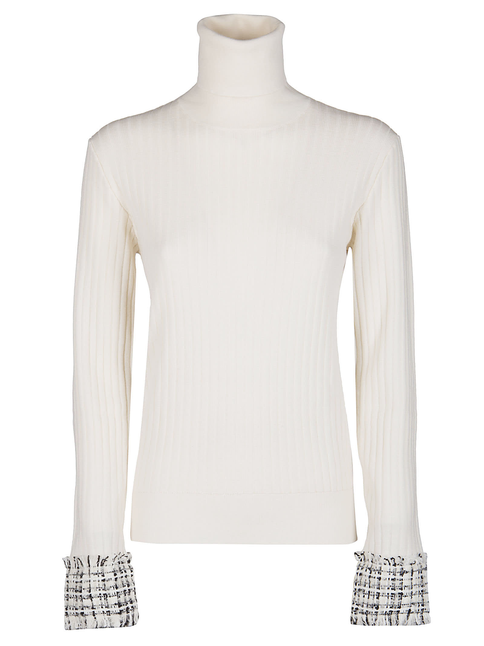 Dolce & Gabbana White Virgin Wool Blend Jumper