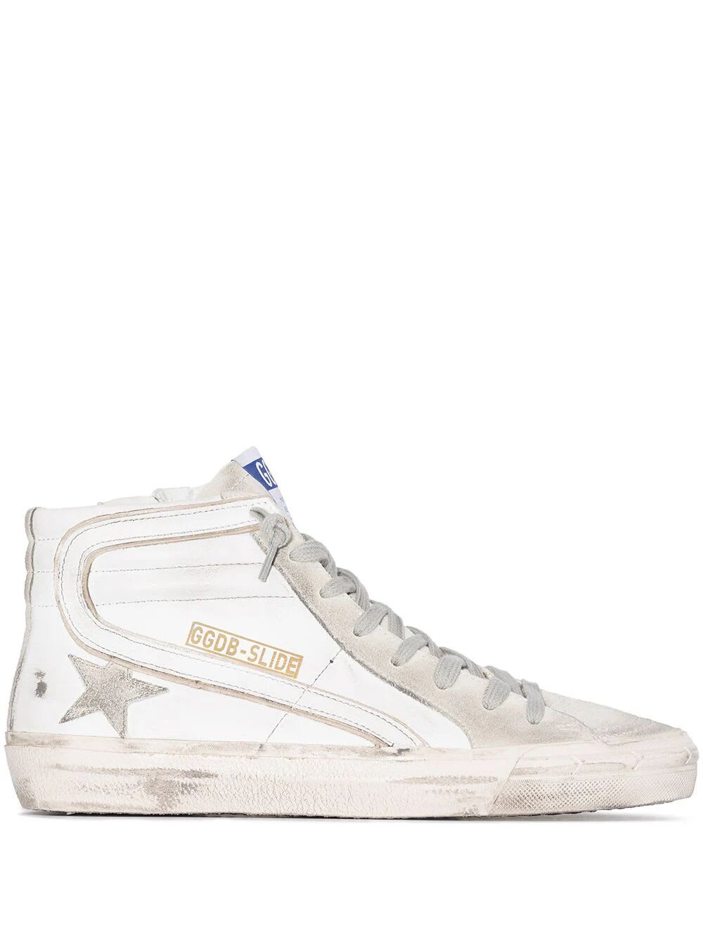 Shop Golden Goose Slide Sneakers In White Ice