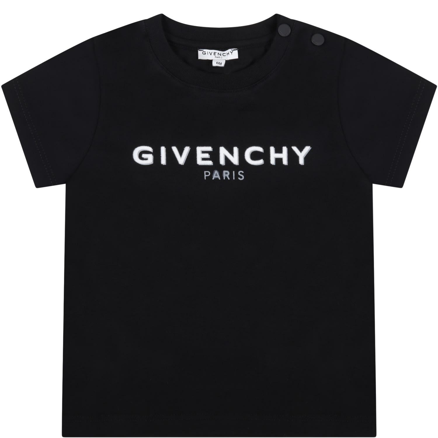 Givenchy Black T-shirt For Baby Kids With Logo