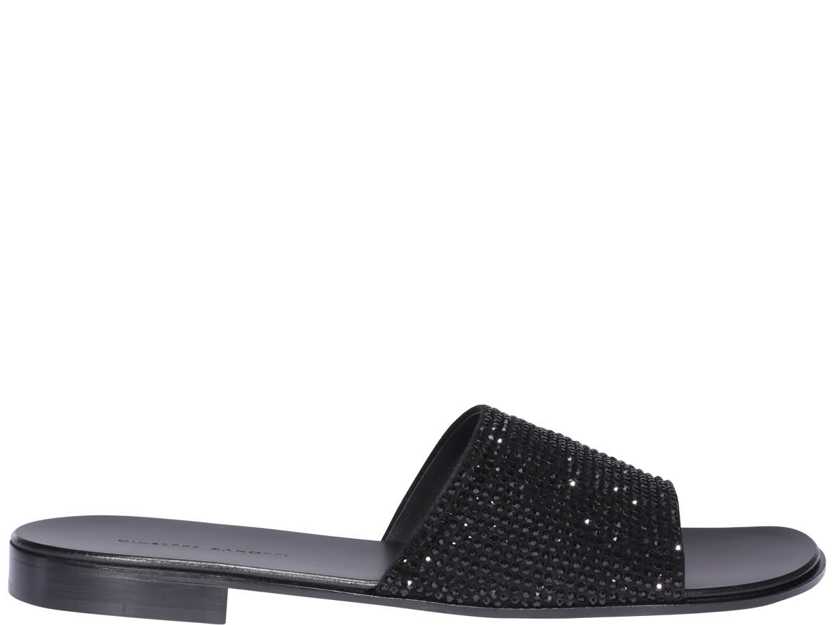 Giuseppe Zanotti Slide Sandals In Black