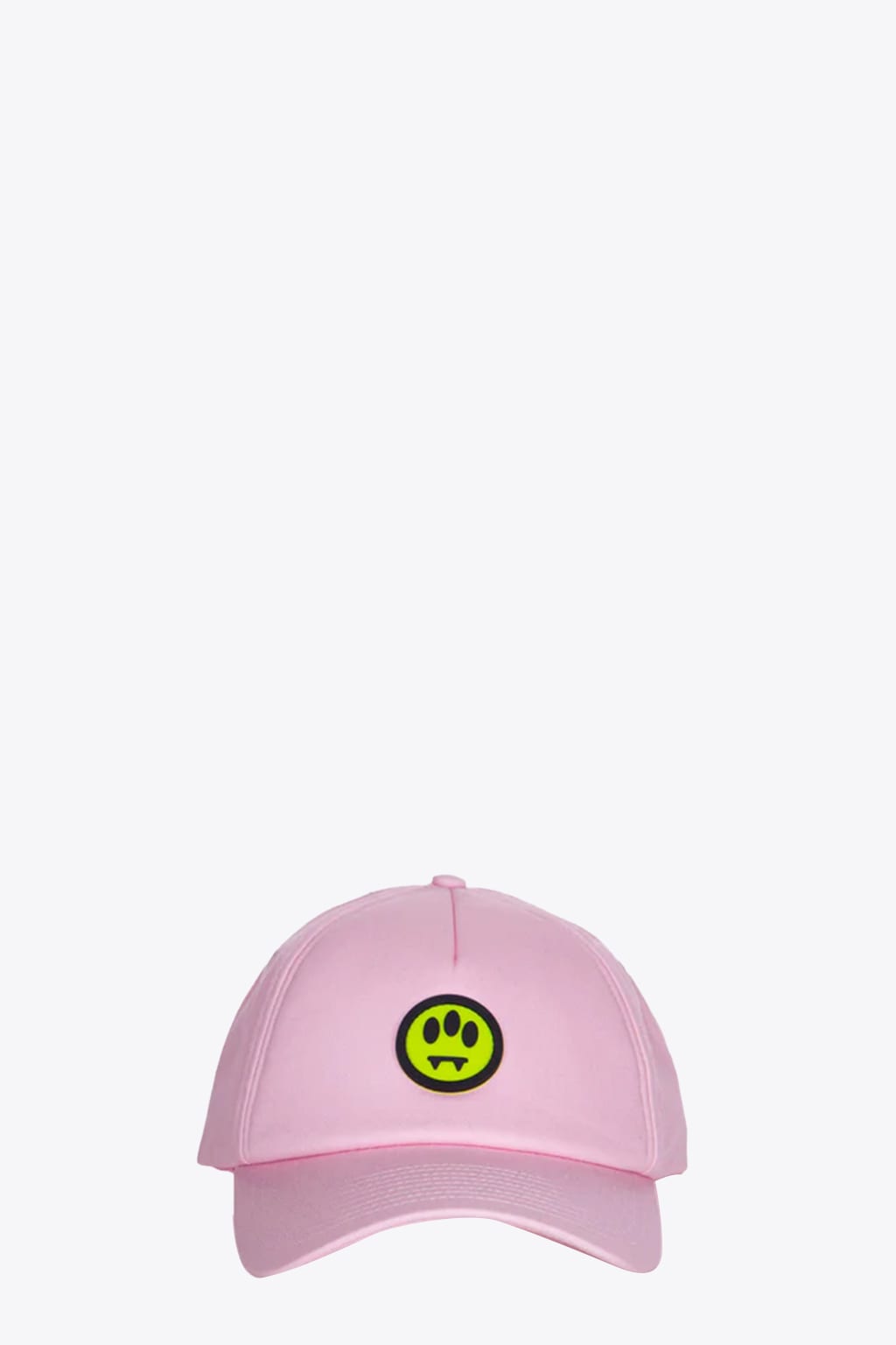 Barrow Cap Baseball Unisex Pink cotton cap with smile patch.