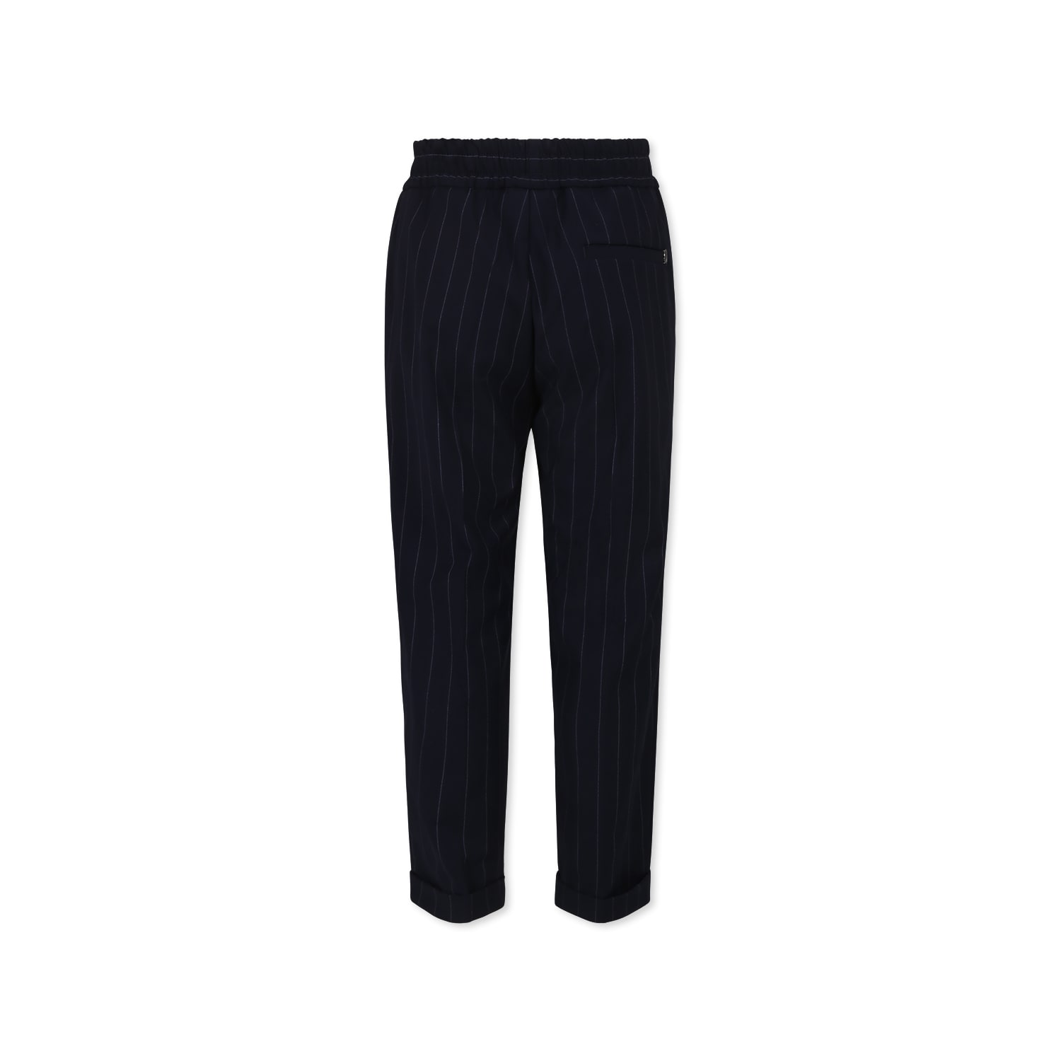 Dondup Blue Trousers For Boy With Logo In Blue