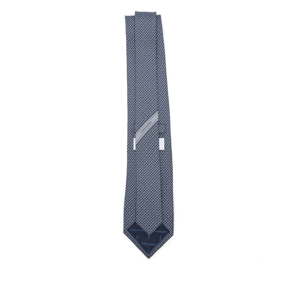 Ferragamo Patterned Tie In Blue
