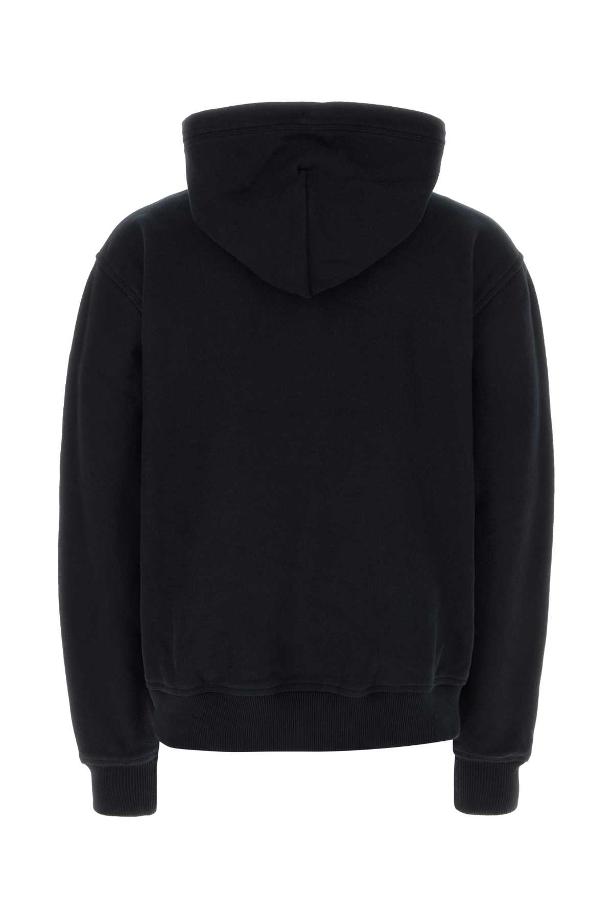 Shop Burberry Black Cotton Oversize Sweatshirt