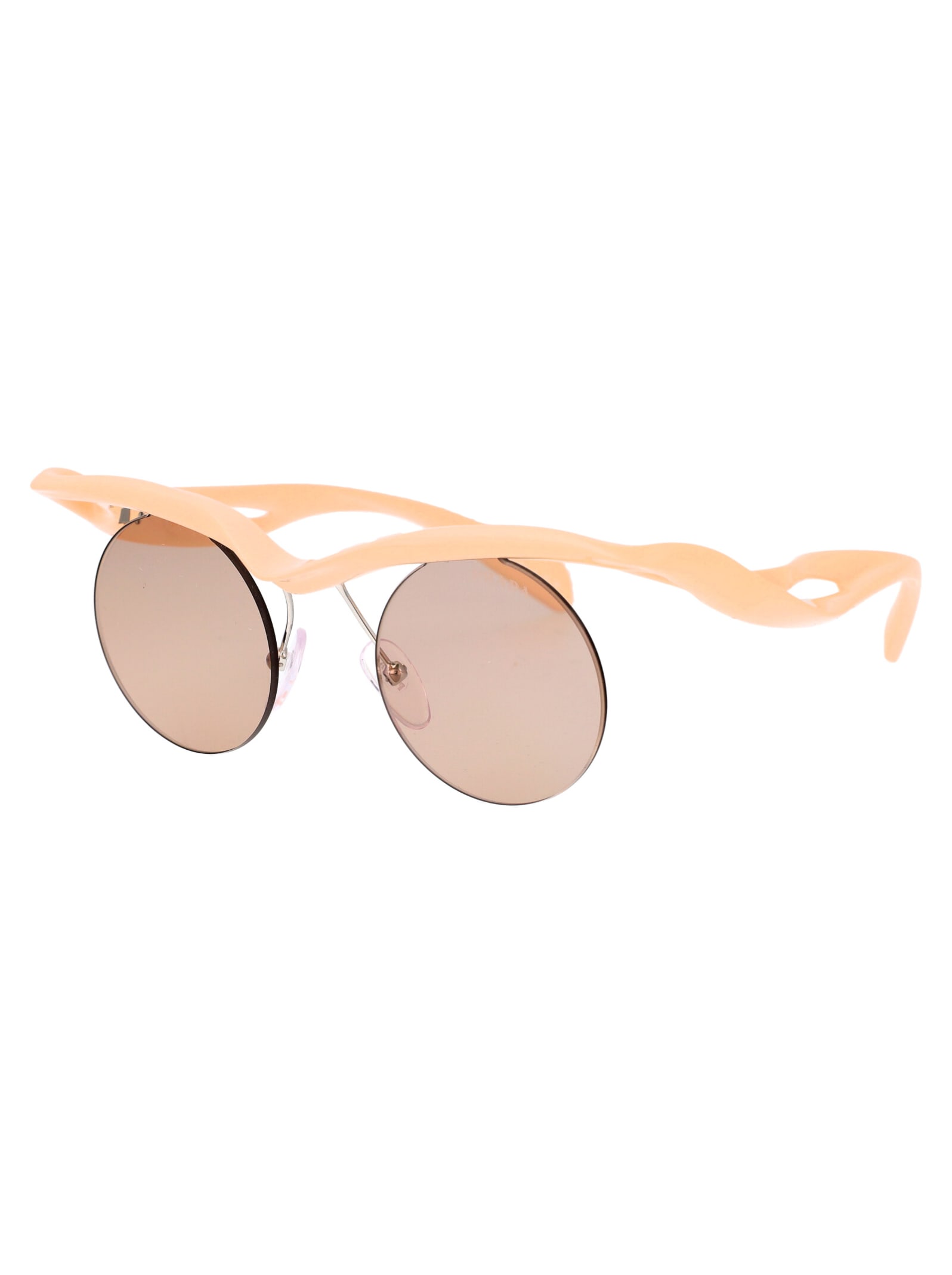 Shop Prada 0pr A18s Sunglasses In 18q4i2 Peach