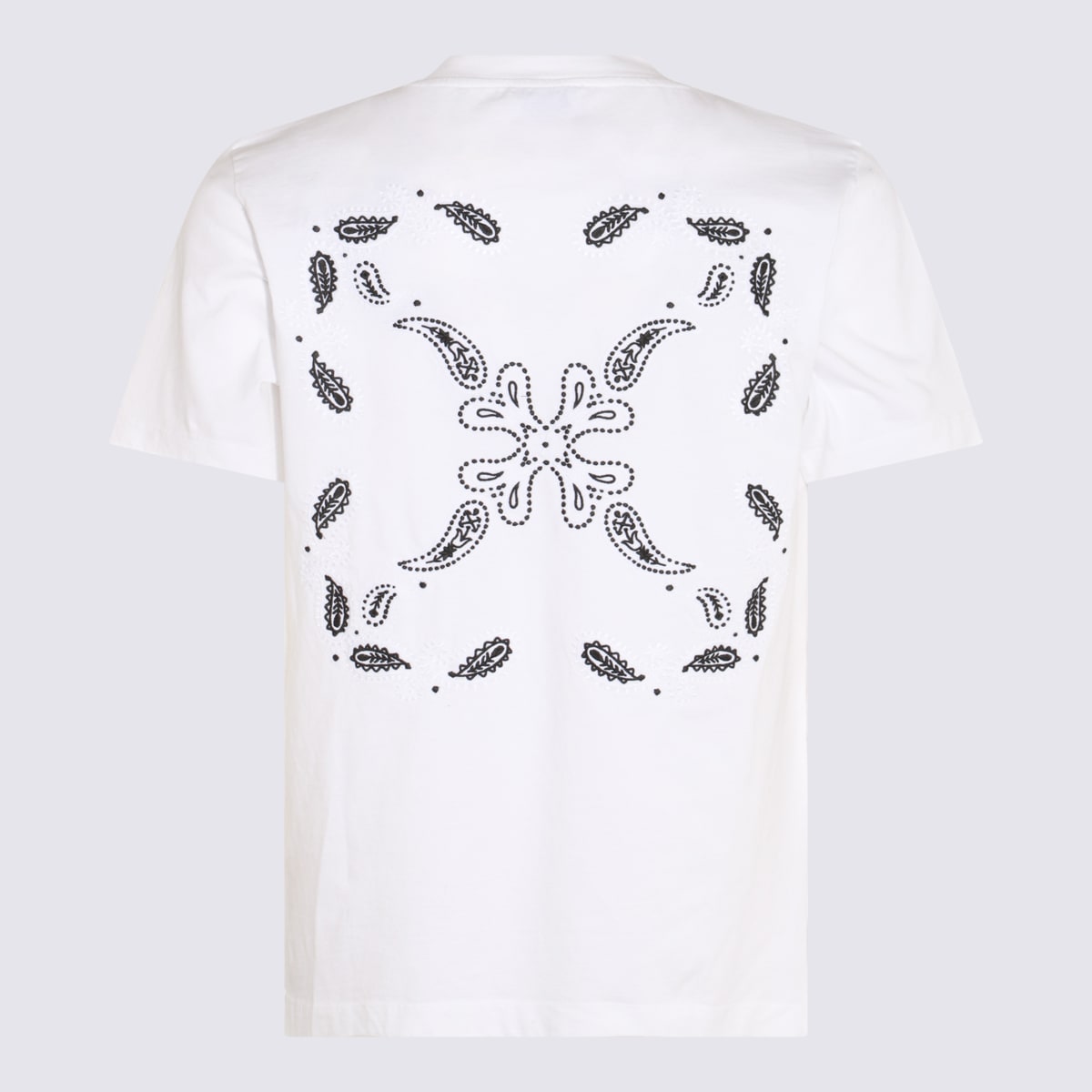 Shop Off-white White And Black Cotton T-shirt