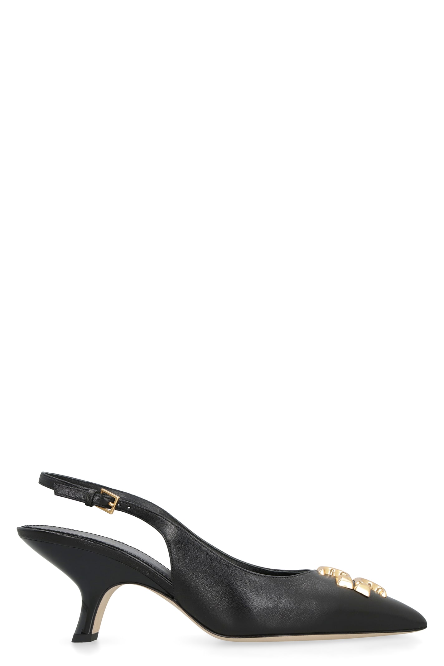 Tory Burch Eleanor Pointed Toe Slingback Pump In Black