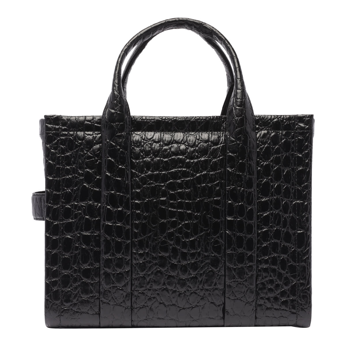 Shop Marc Jacobs The Leather Medium Tote Bag In Black