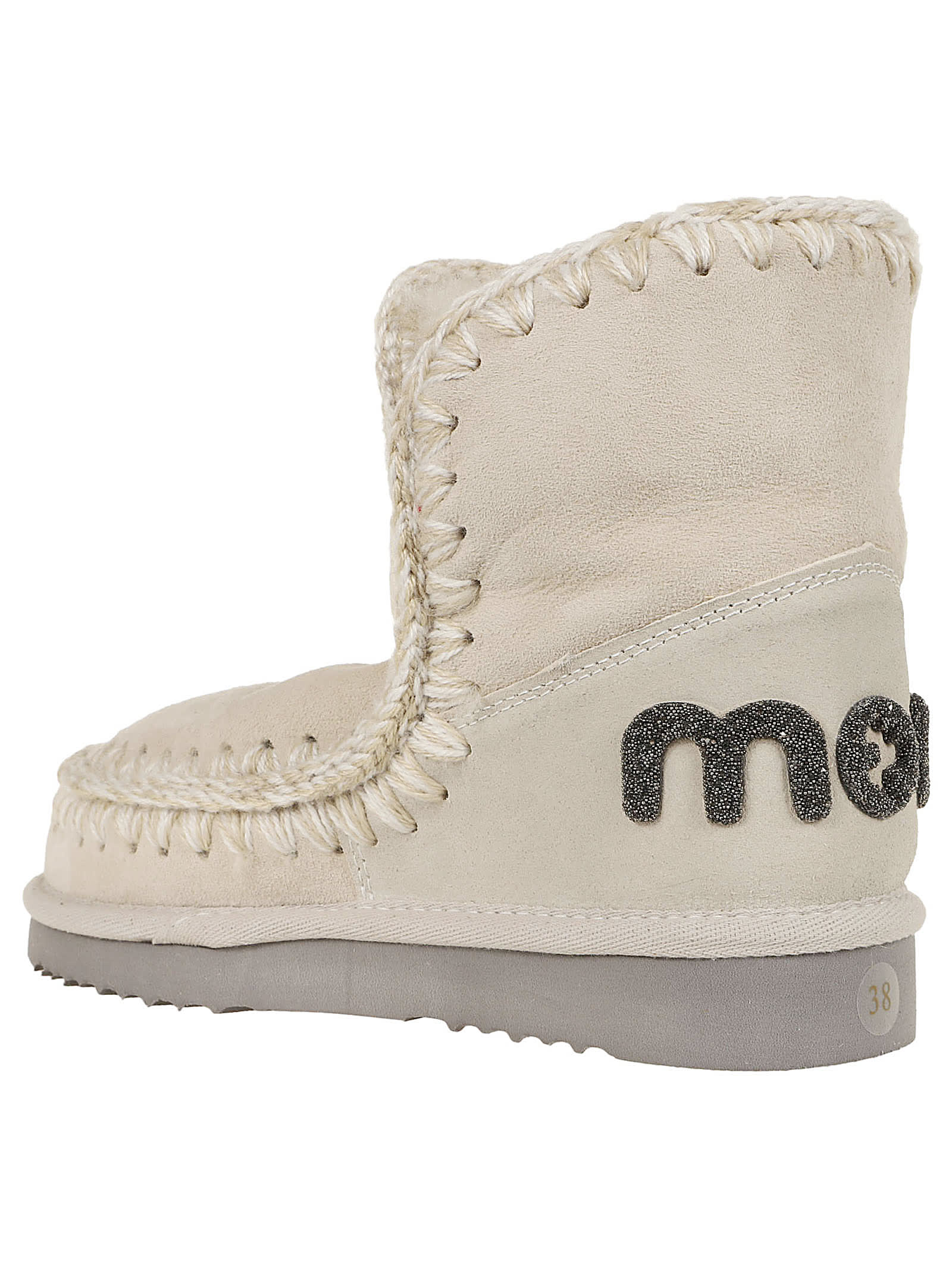 Shop Mou Eskimo 18 Glitter Logo In Chlk Chalk