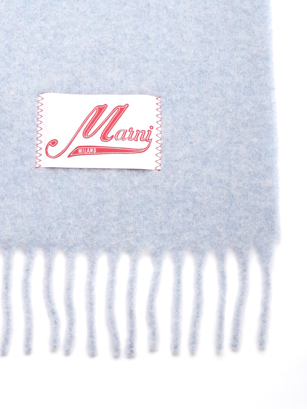 Shop Marni Alpaca Wool Scarf In Blue