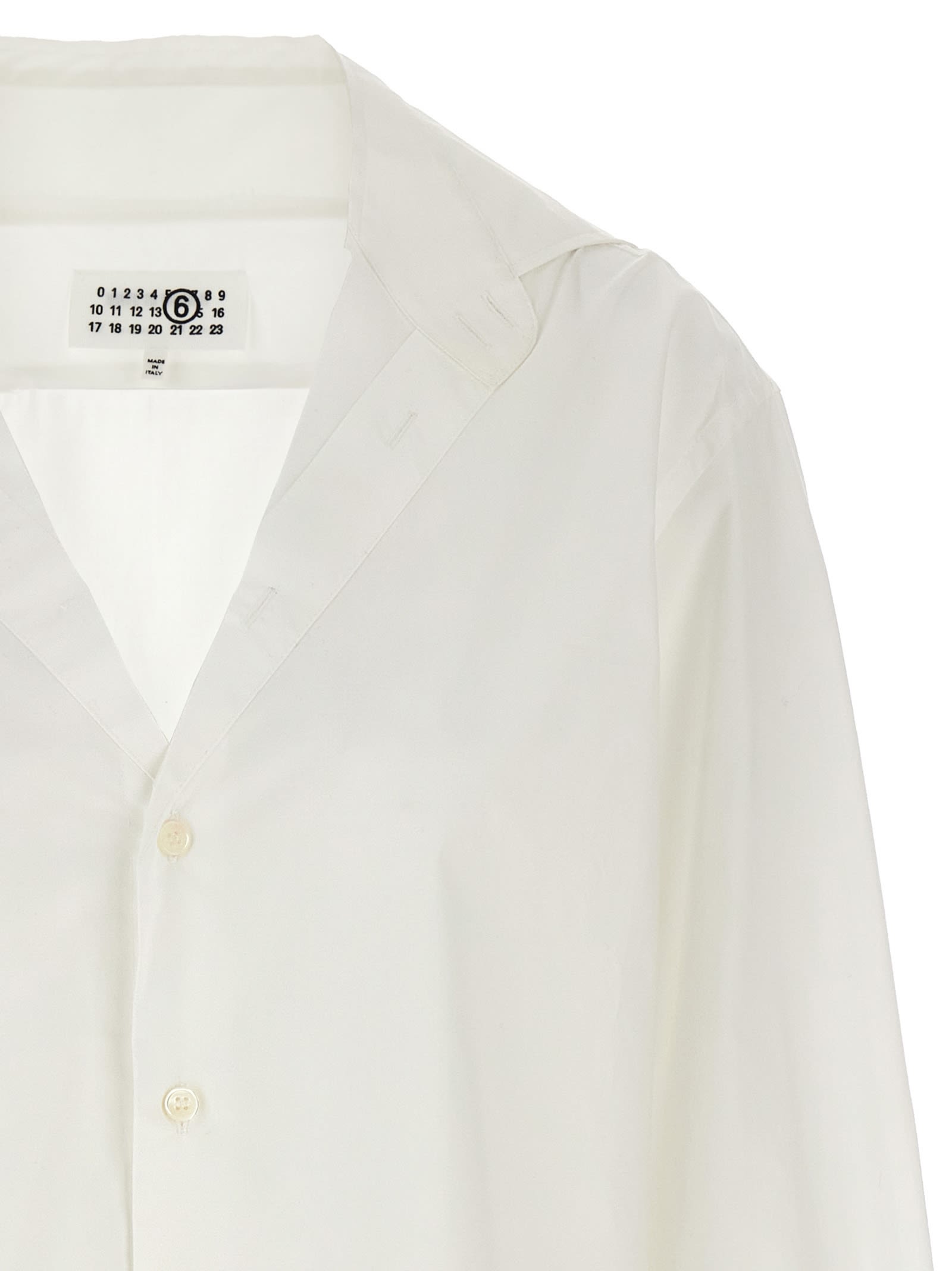 Shop Mm6 Maison Margiela V-neck Shirt In White