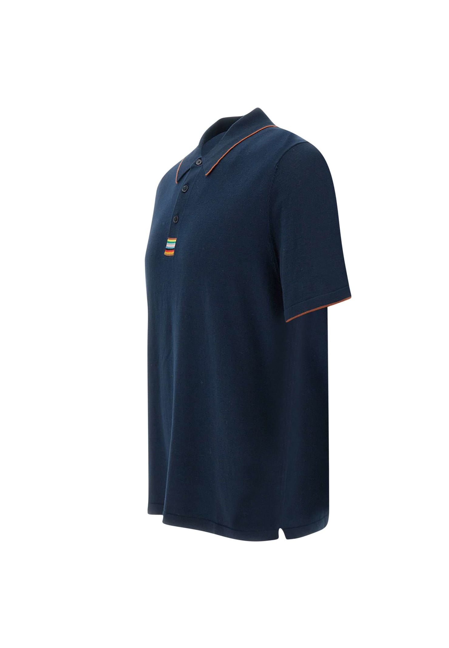 Shop Paul Smith Organic Cotton Polo Shirt In Blue