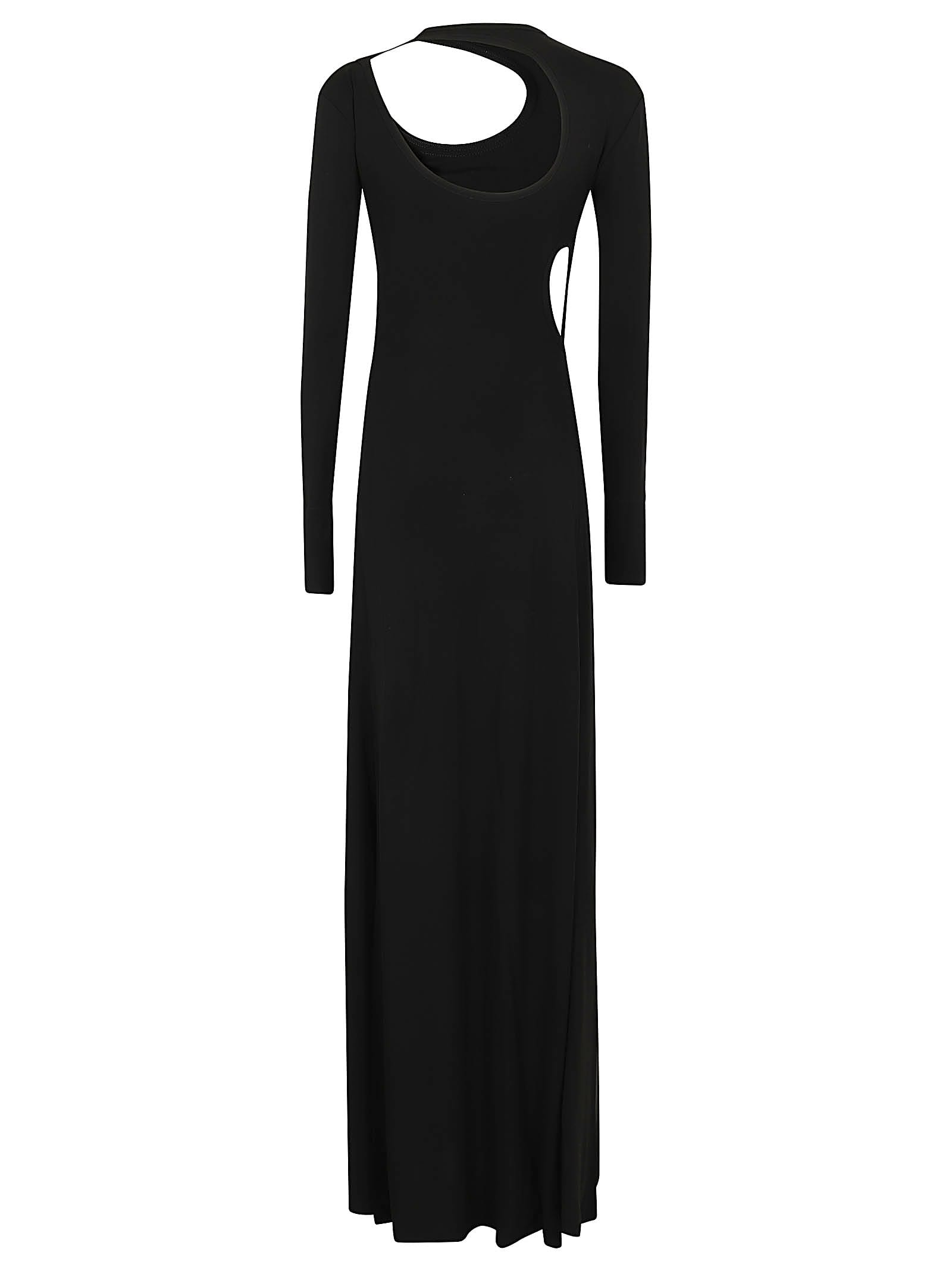 Shop Victoria Beckham Cut-out Jersey Floorlength Dress In Black