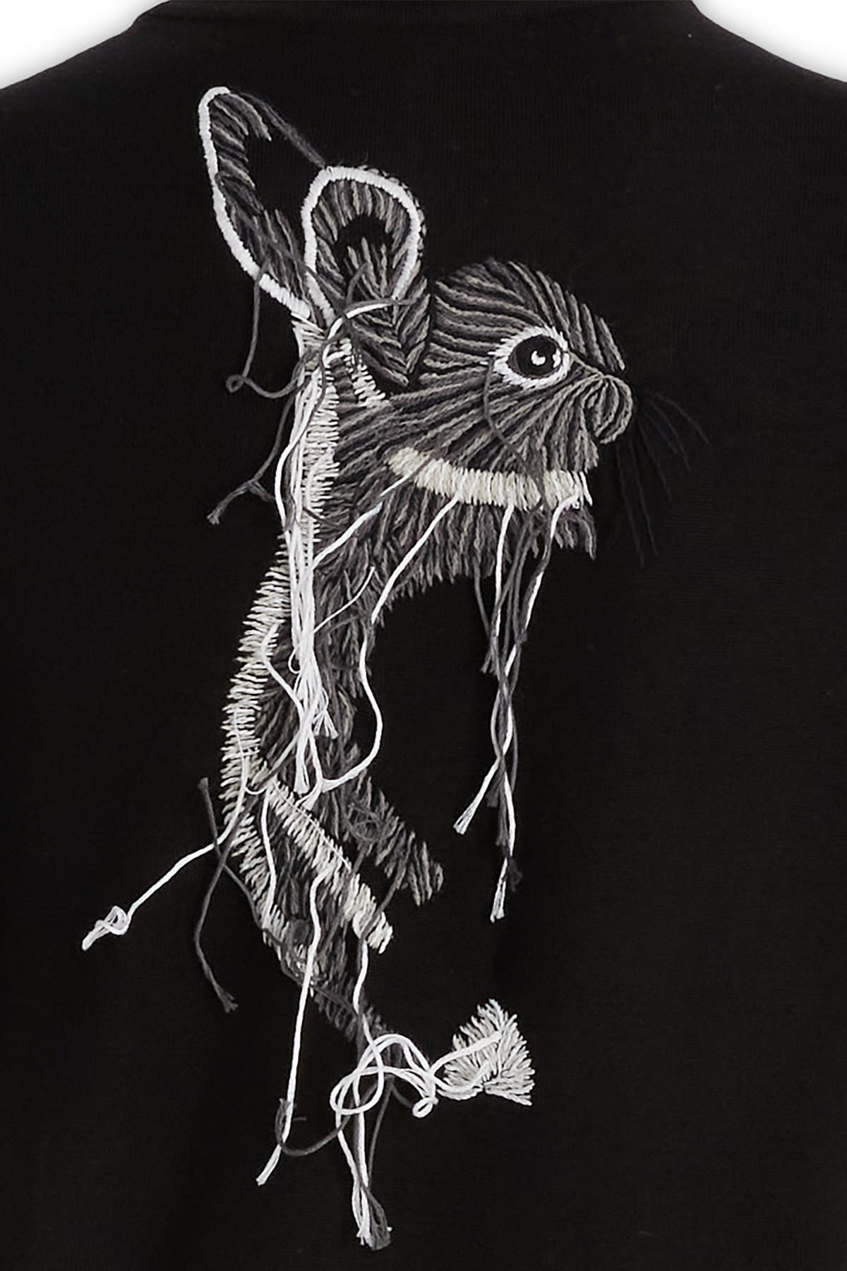 Lanvin Crew-neck Wool T-shirt Embroidered Print In 10