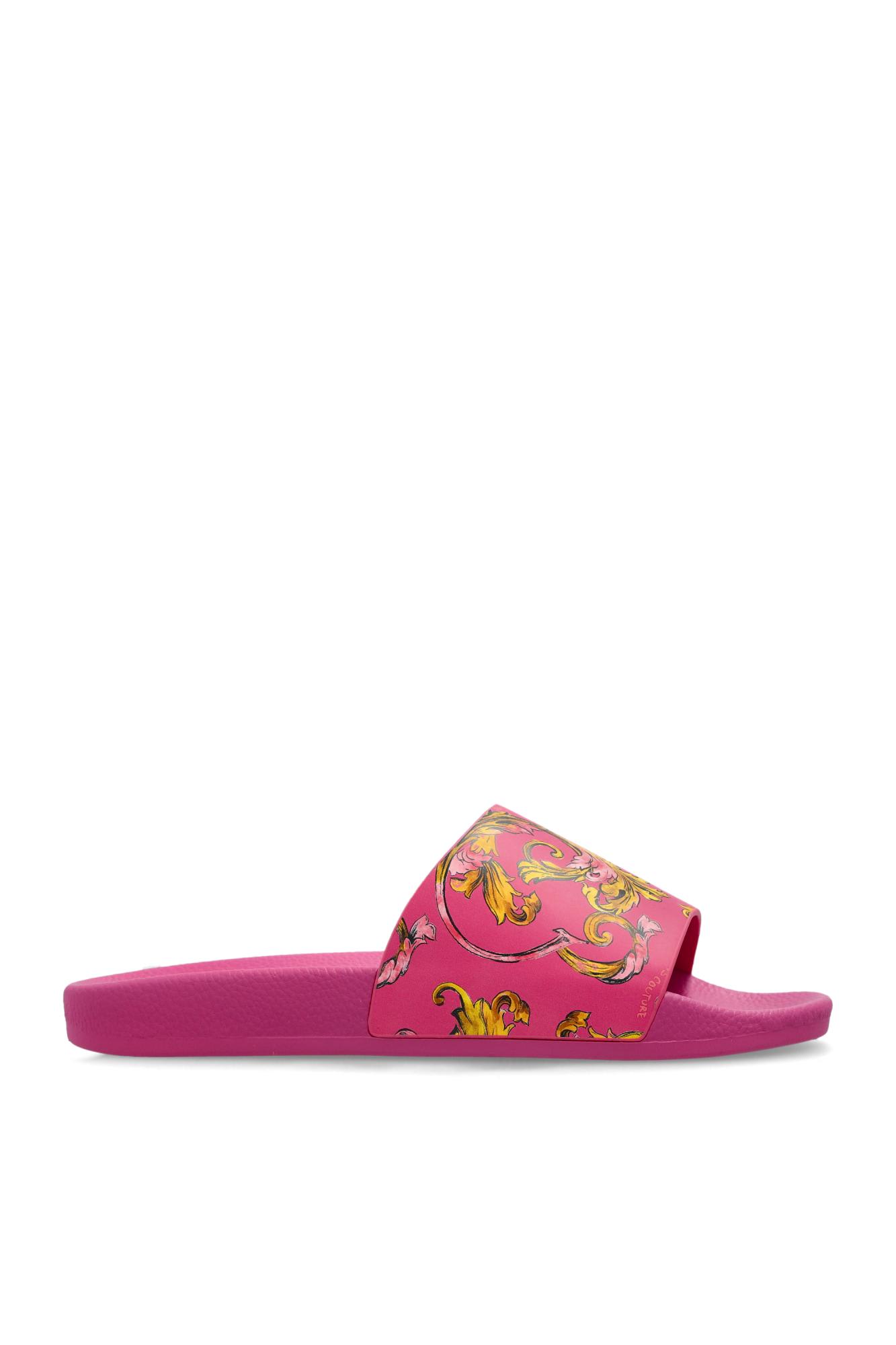 VERSACE JEANS COUTURE VERSACE JEANS COUTURE RUBBER SLIDES WITH PRINT