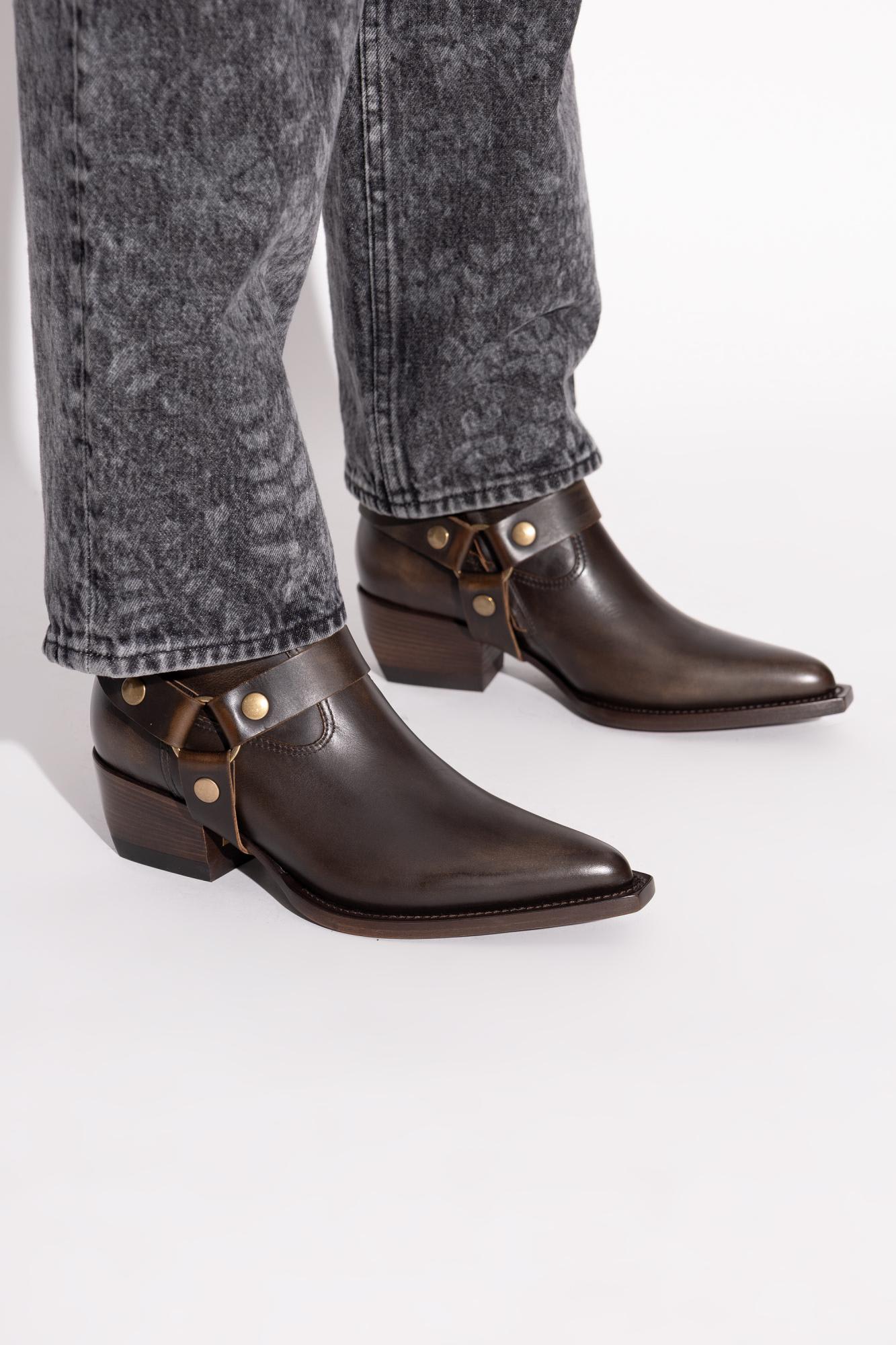 Golden Goose Debbie Boot Brown With Removable Buckle In Brown