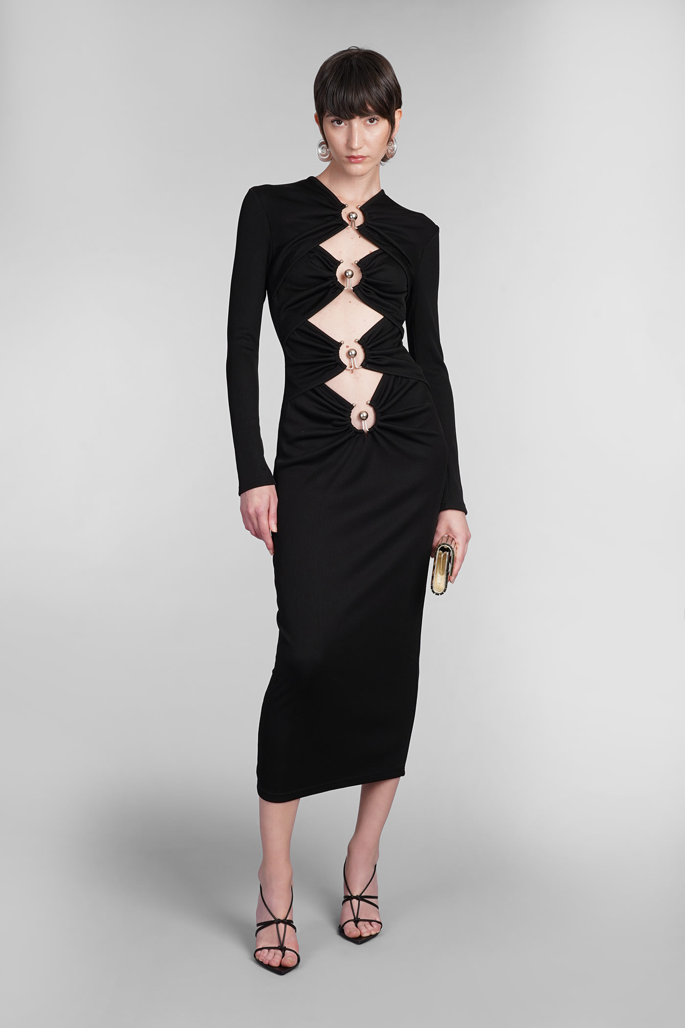 Shop Christopher Esber Dress In Black Polyester