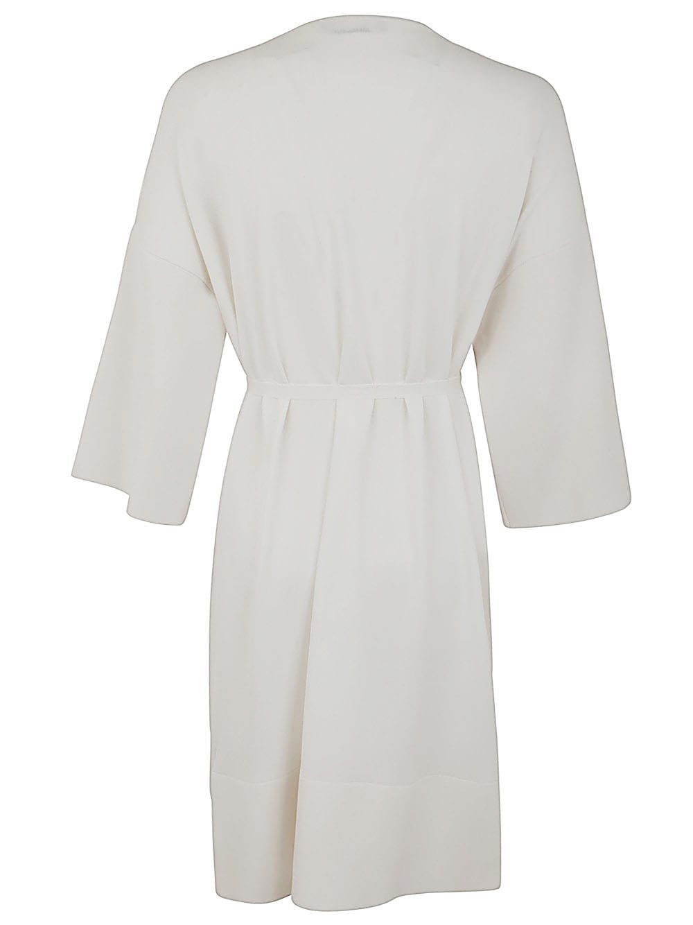 Shop Liviana Conti Long Cardigan With Belt In White Horn
