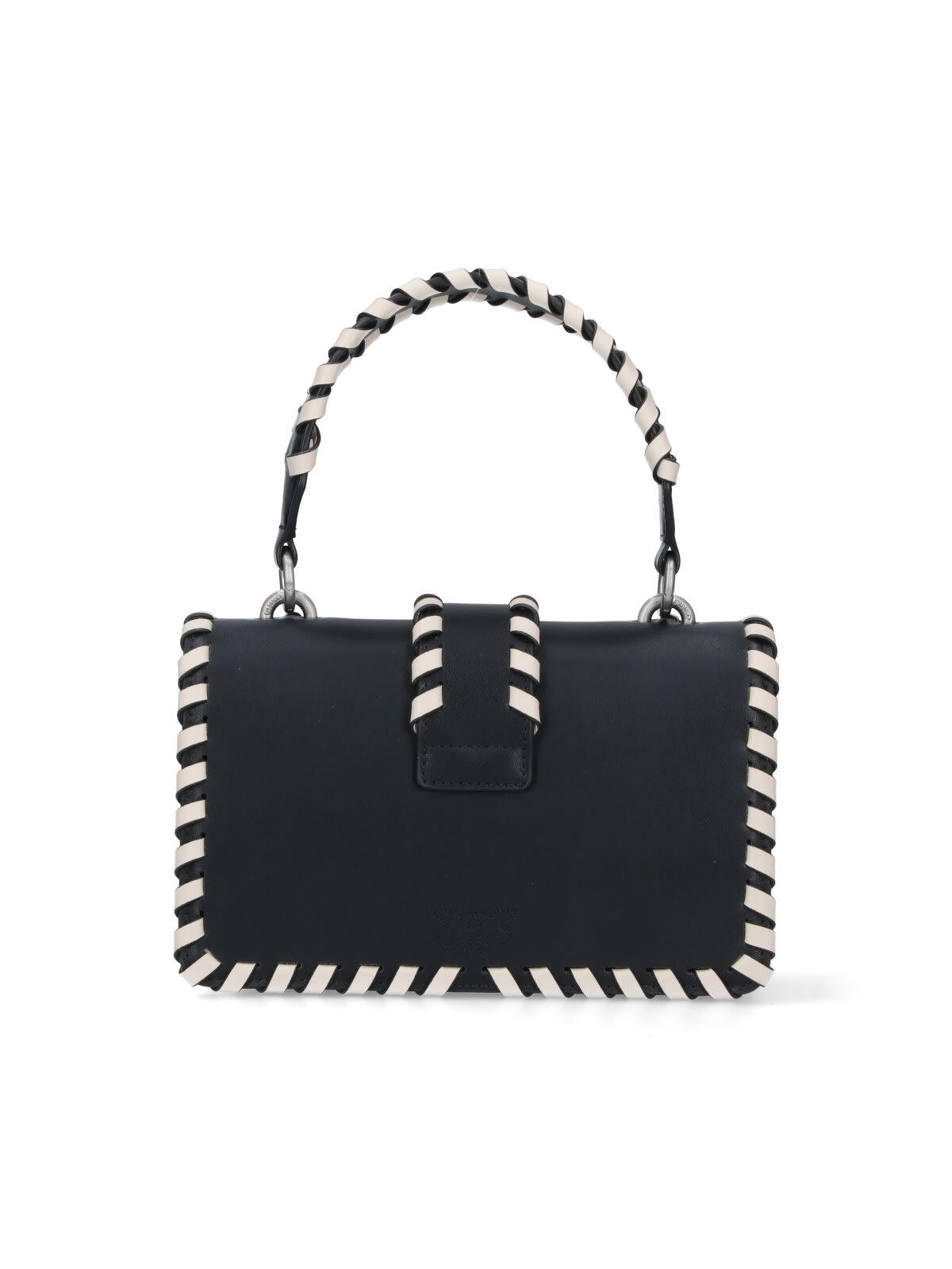 Pinko Structured Black Bag With Clean Lines In Multi