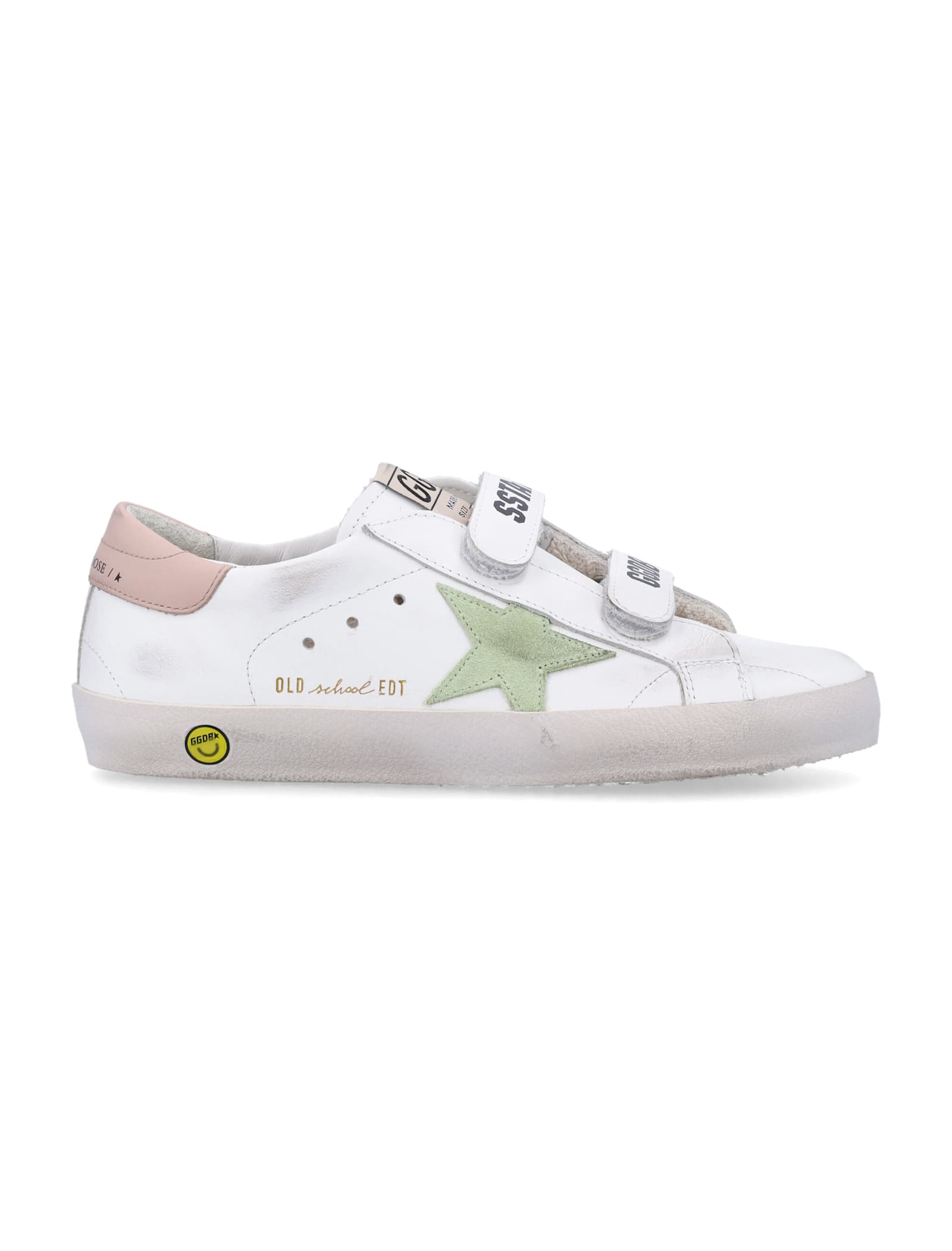 Golden Goose Old School In White/light Green