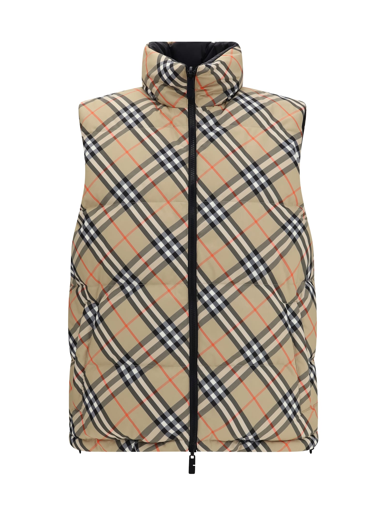 Burberry Snoshill Reversible Check Puffer Gilet Clothing In Multi
