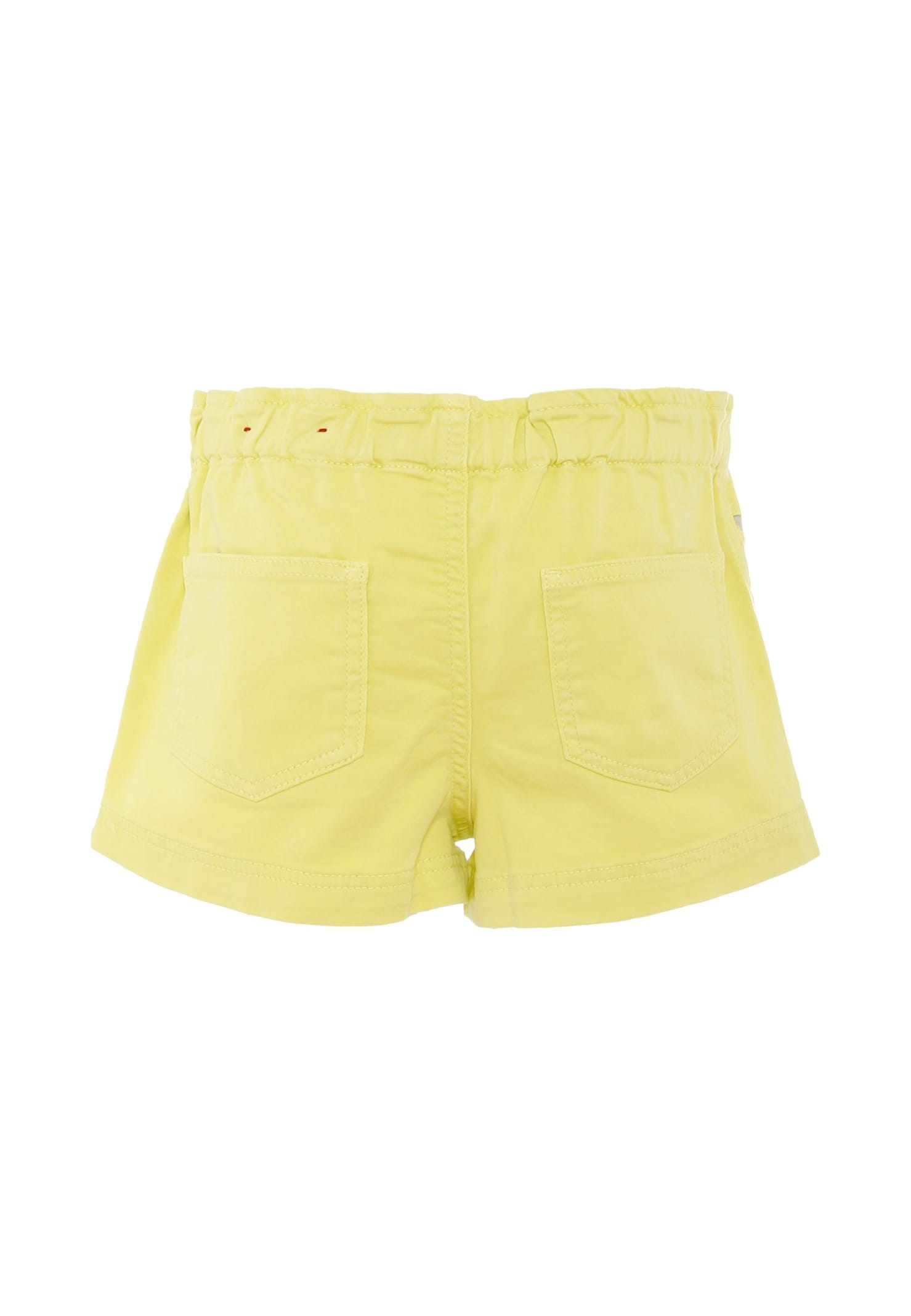 Diesel Yellow Shorts For Girl With Logo In Yellow